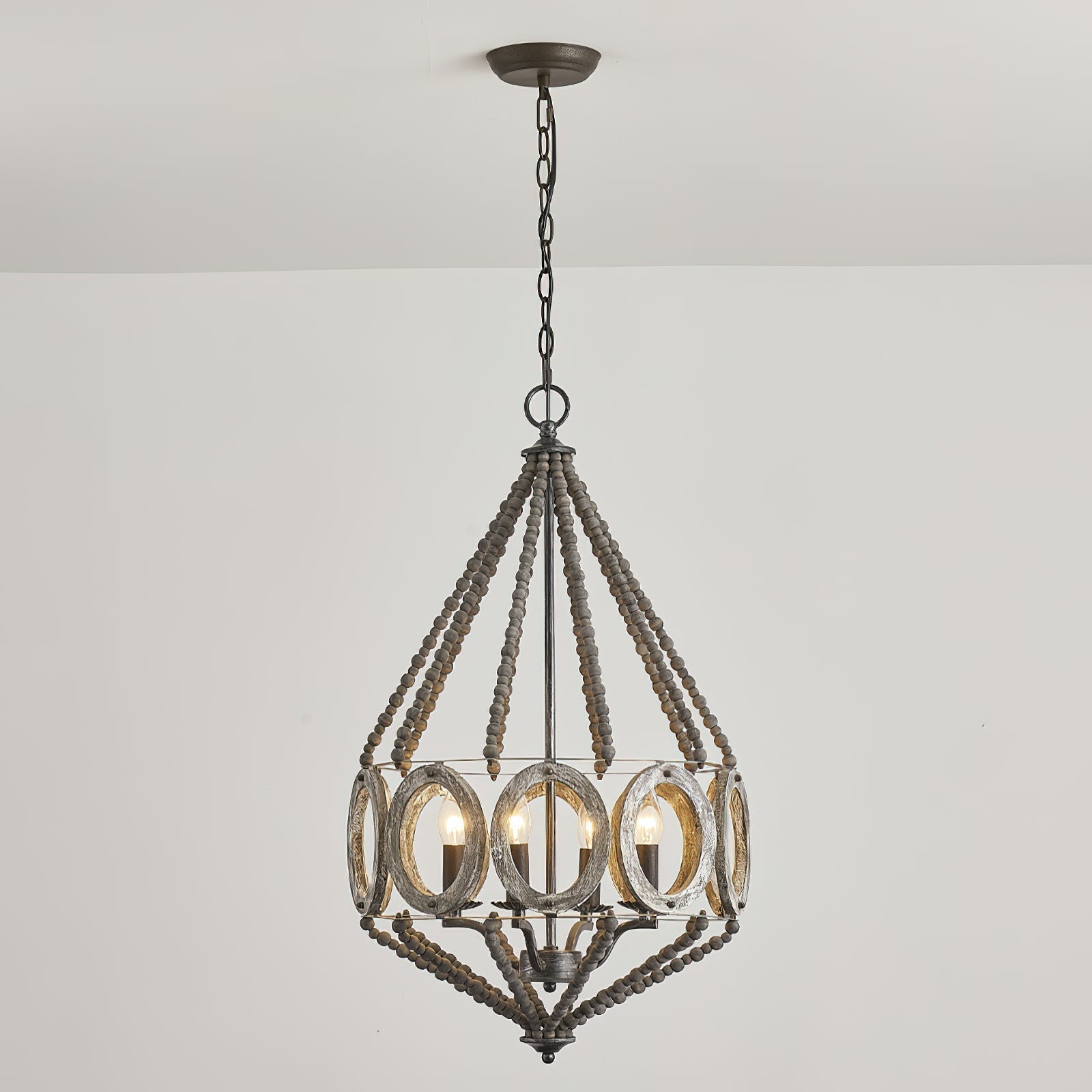 Zasorila Vintage Kronleuchter aus Holz-Letslighting