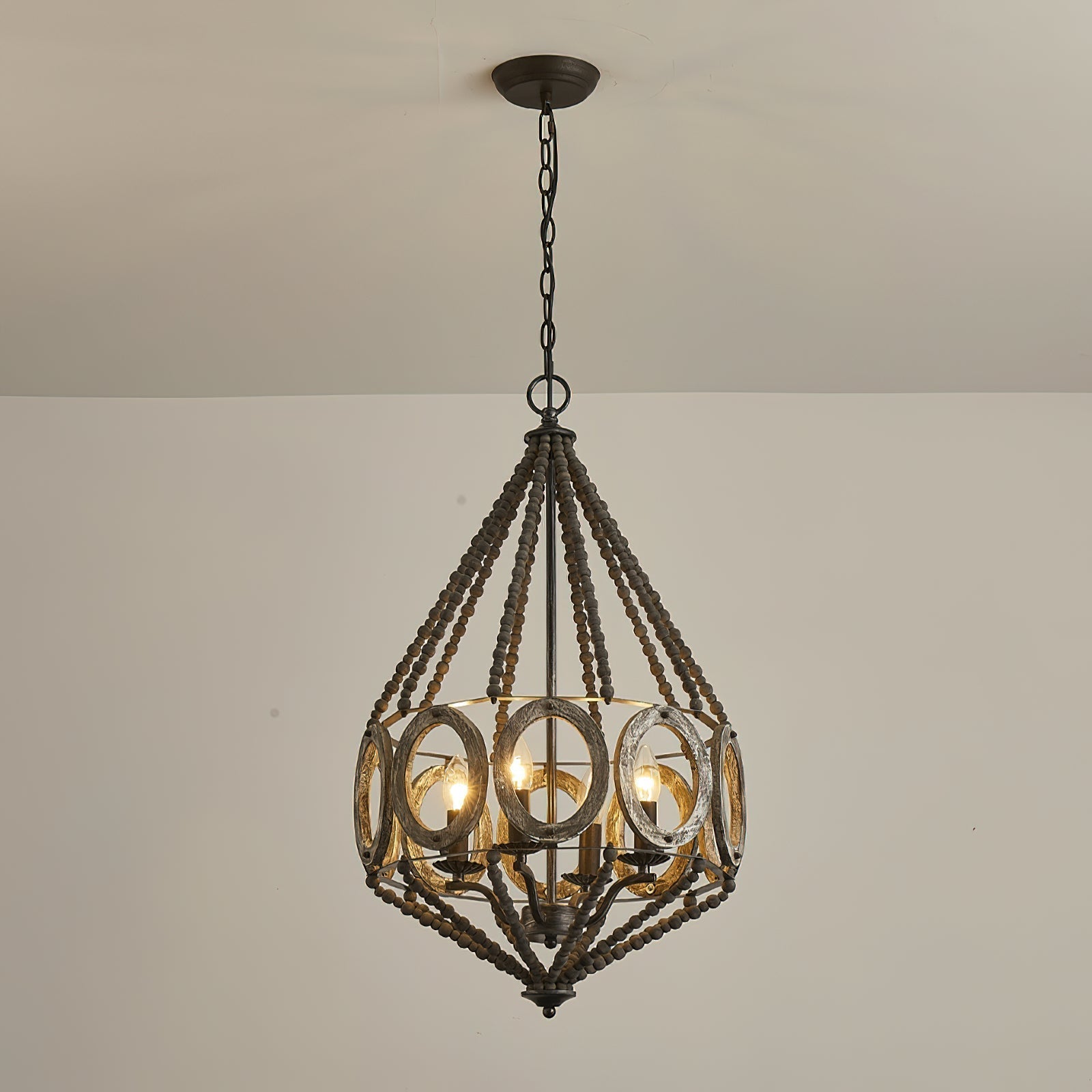 Zasorila Vintage Kronleuchter aus Holz-Letslighting