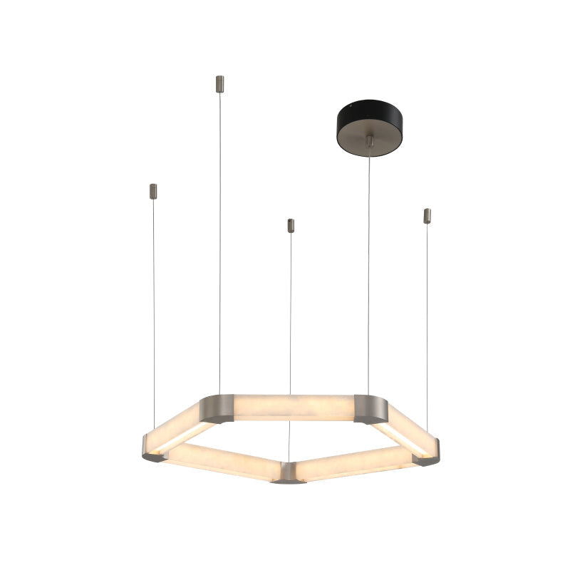 Celaeisra Unique Single Ring Alabaster Chandelier - Letslighting