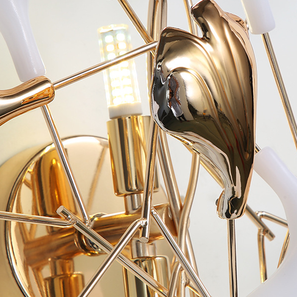 Olivia Design LED Wandleuchte Schlafzimmer/ Wohnzimmer Weiß/Gold