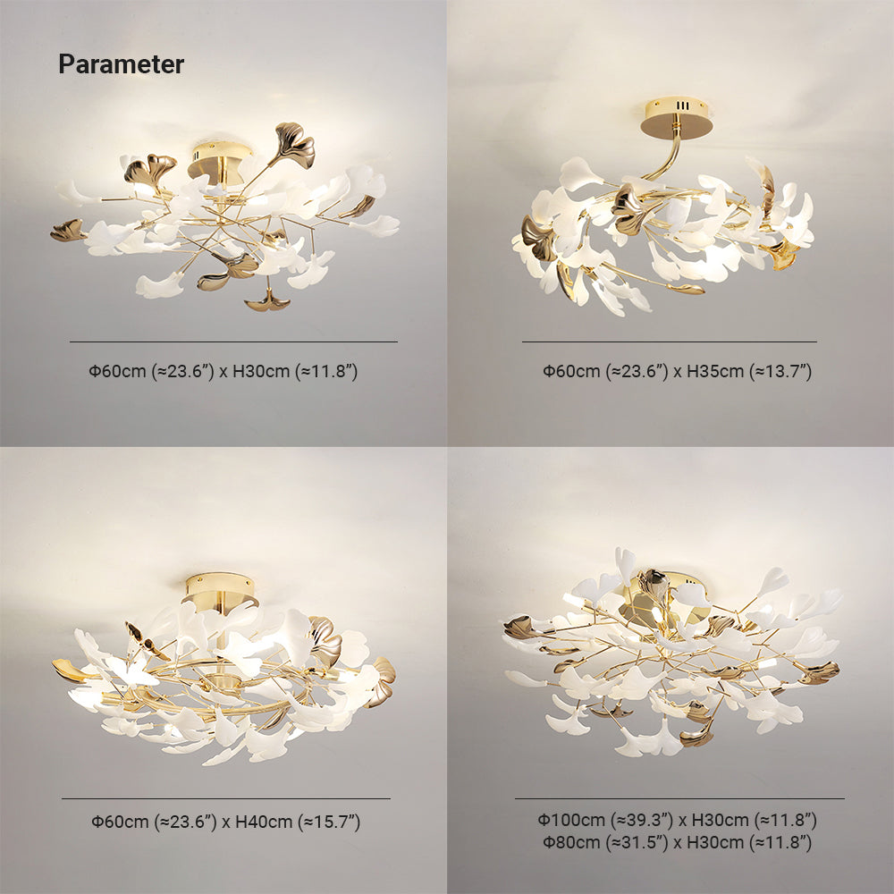 Olivia Modern LED Denkenleuchte Blume Gold Ess/Wohn/Schlafzimmer Metall