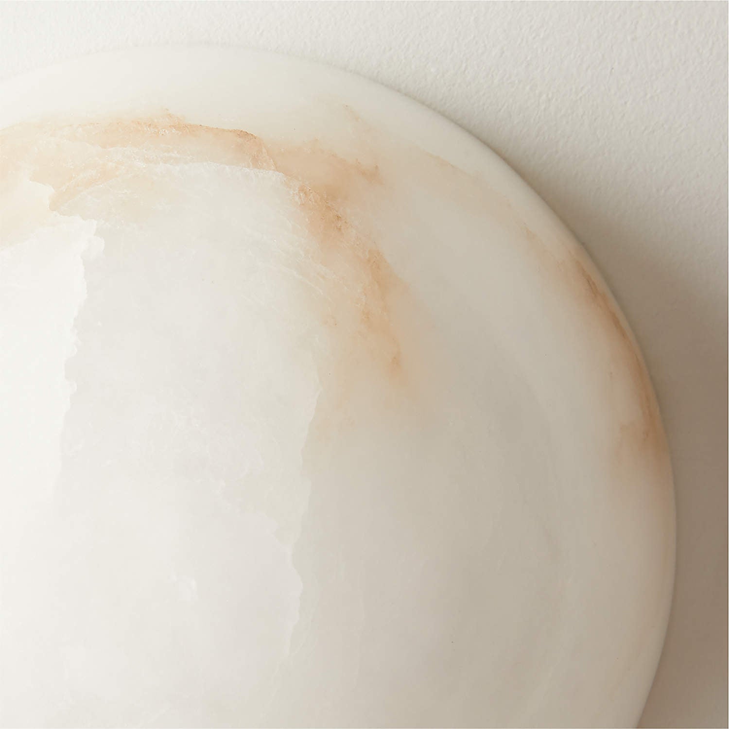 Grex Minimalistische runde Alabaster Wandleuchte