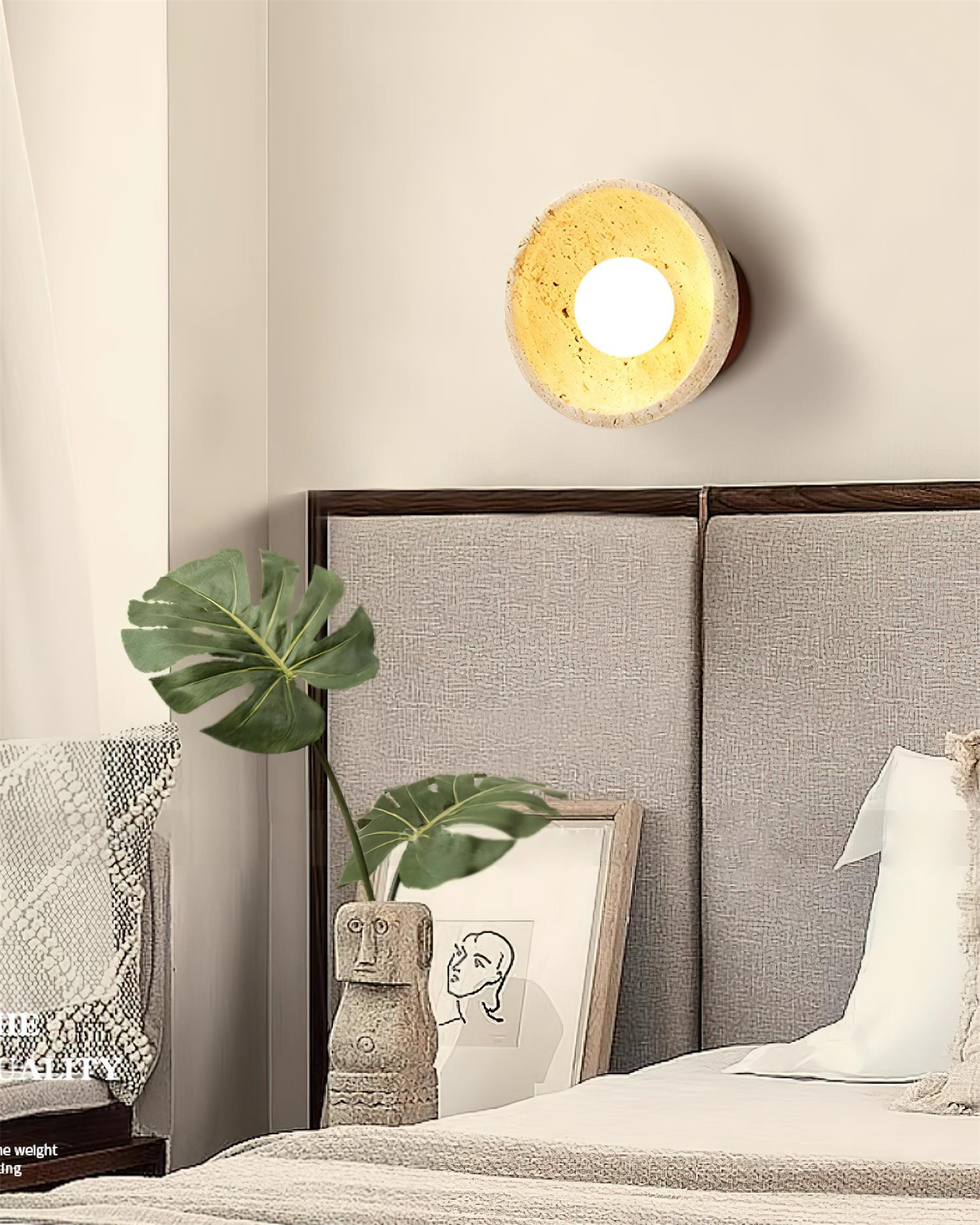 Wall Lamp Travertine Body Modern Minimalist Accent Lighting Fixture - Letslighting