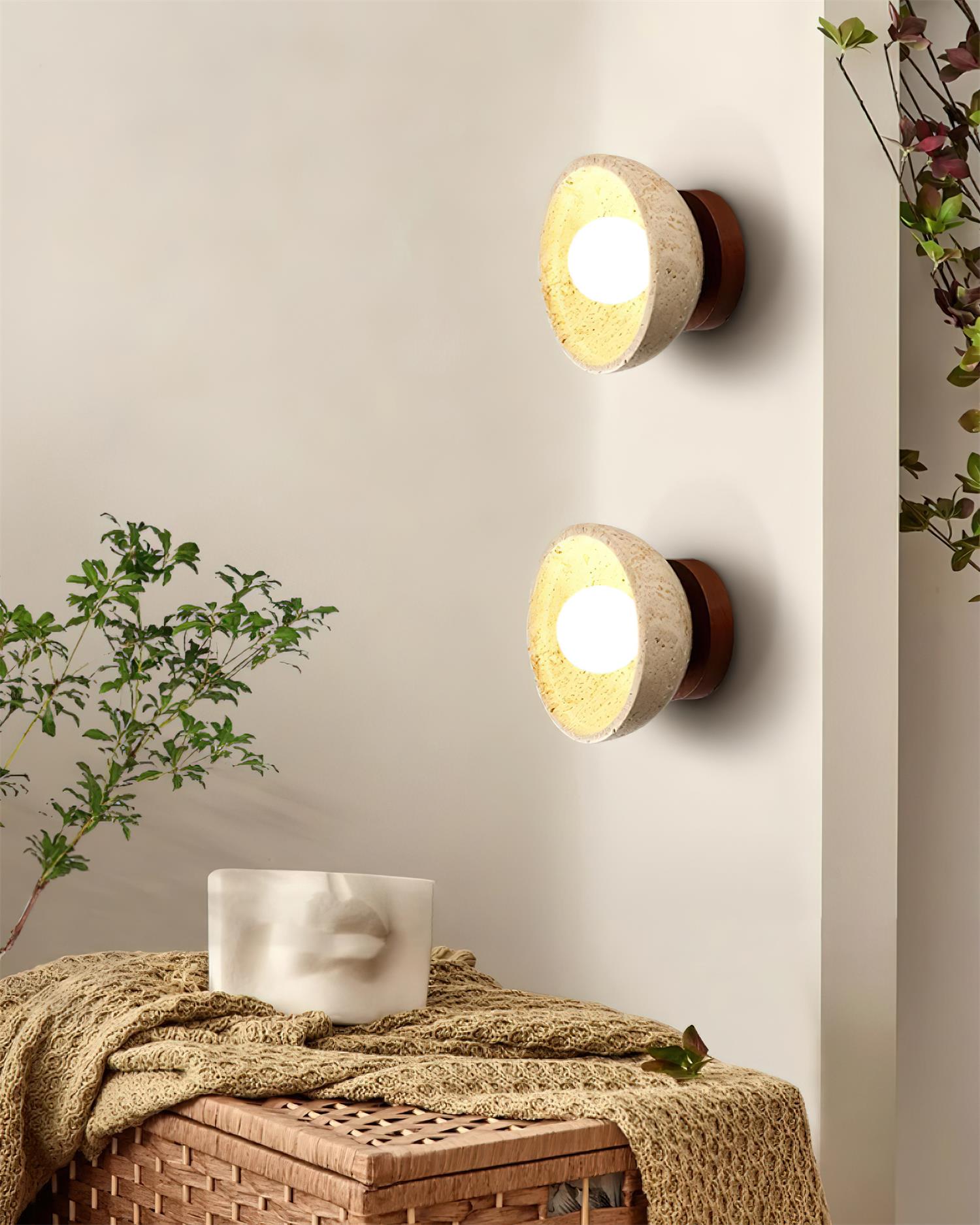 Wall Lamp Travertine Body Modern Minimalist Accent Lighting Fixture - Letslighting