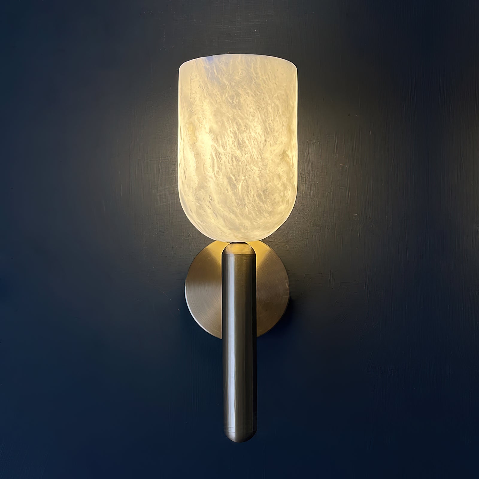 Lyphaia Messing Alabaster Wandleuchte-Letslighting