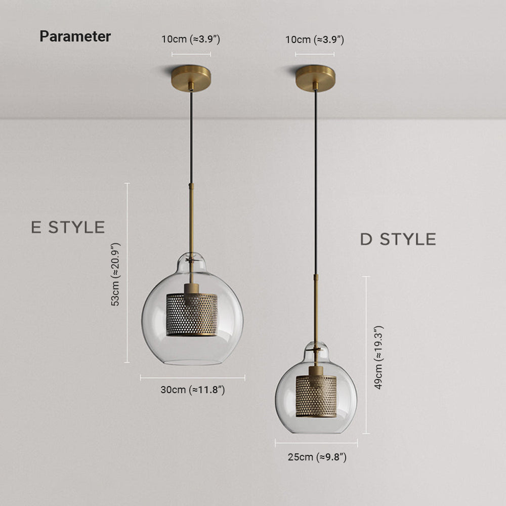 Valentina Industrie LED Pendelleuchte, Glas, Kugel, Esszimmer