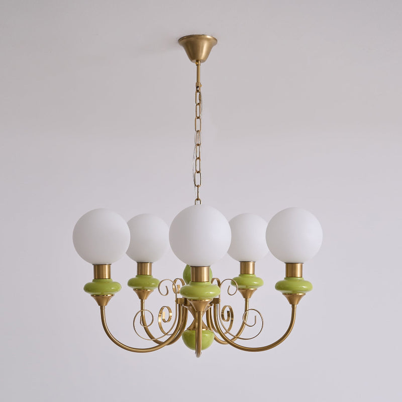 Evsolia Onyx Glas Premium Nordisch Art Kronleuchter-Letslighting