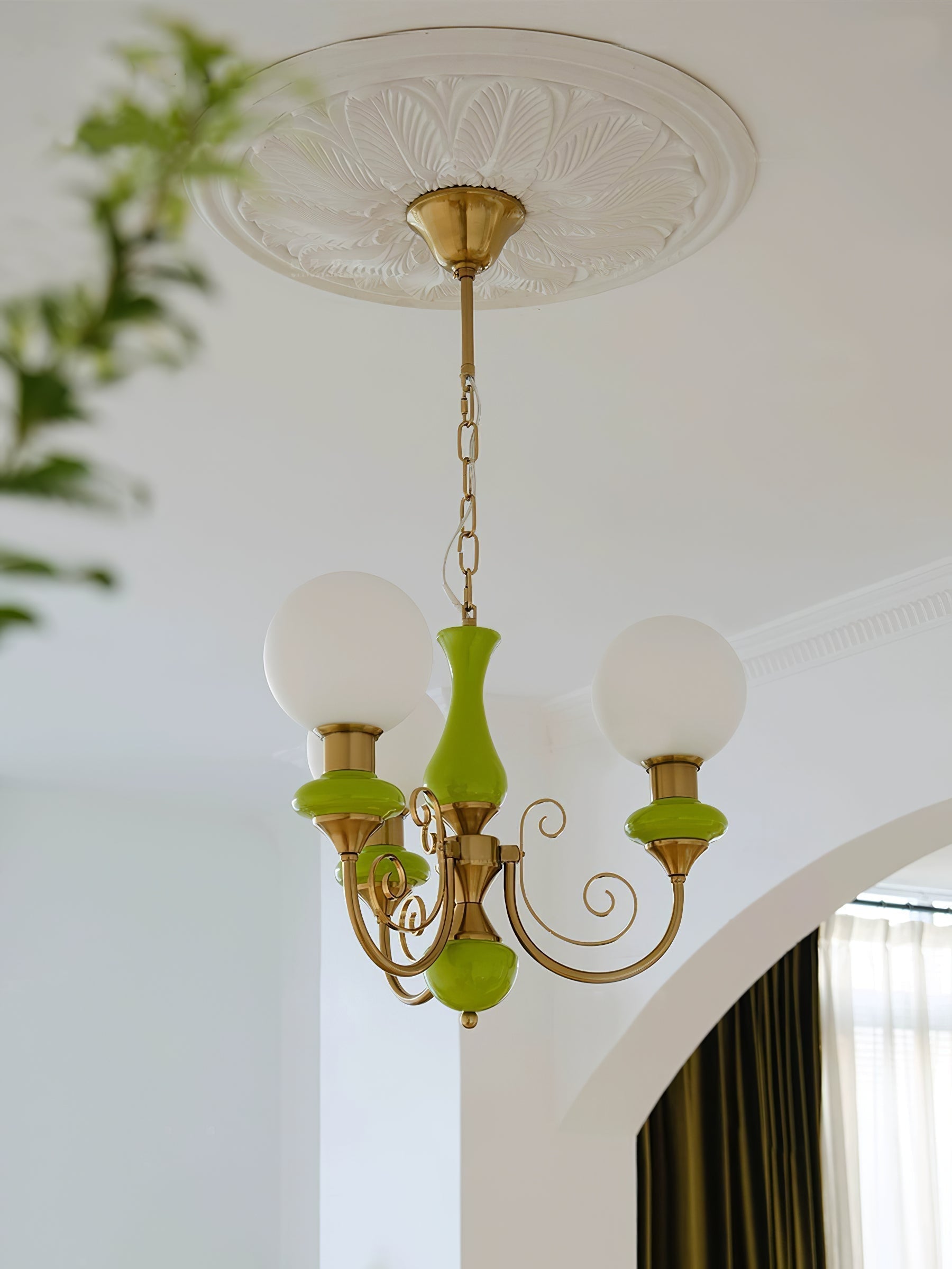 Evsolia Onyx Glas Premium Nordisch Art Kronleuchter-Letslighting