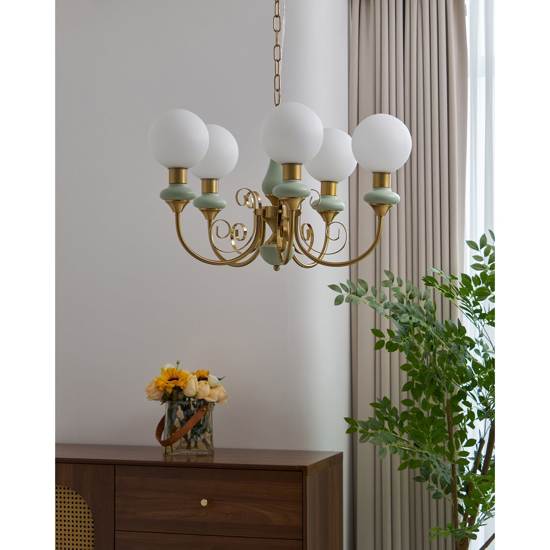Evsolia Onyx Glas Premium Nordisch Art Kronleuchter-Letslighting