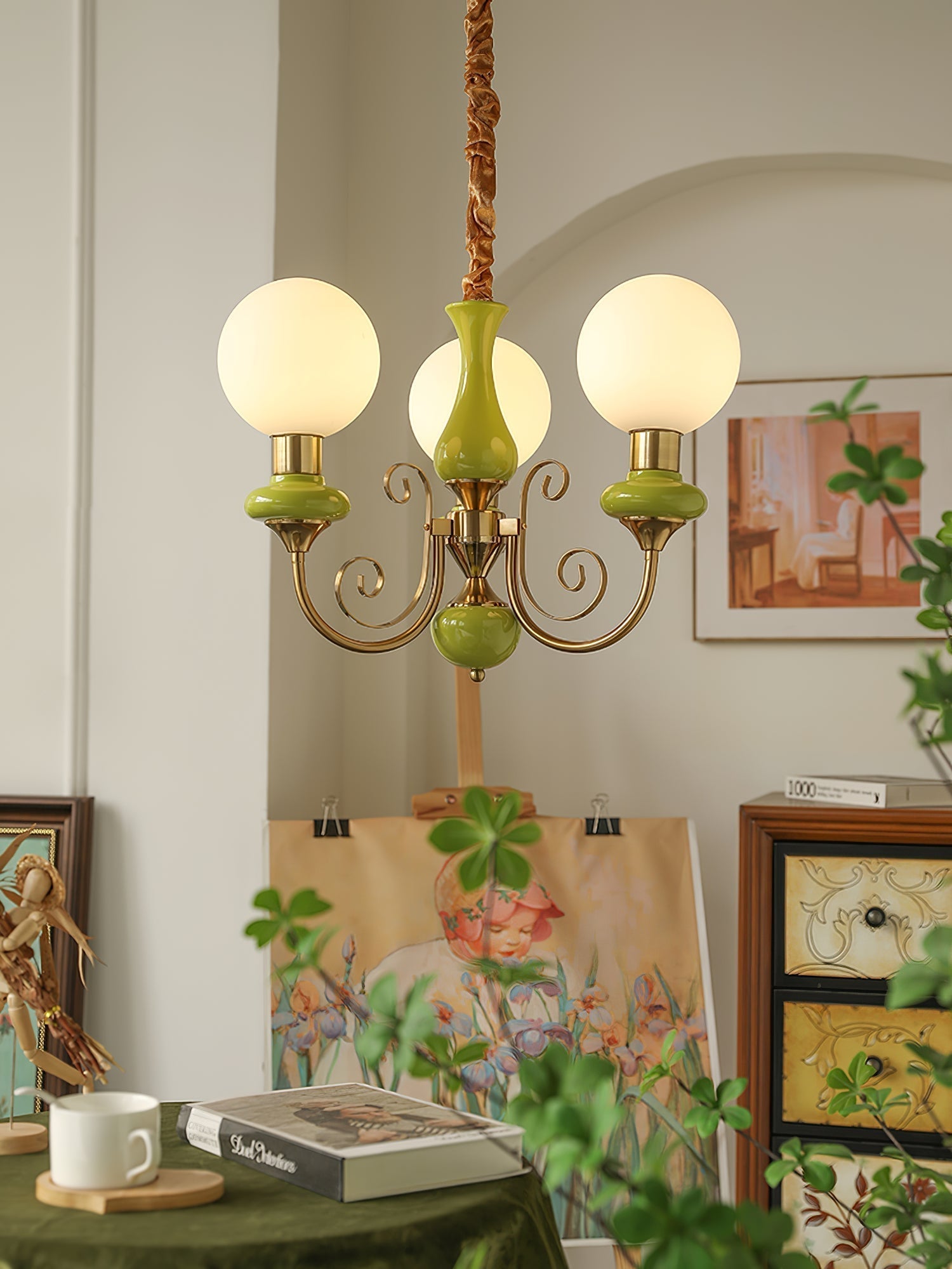 Evsolia Onyx Glas Premium Nordisch Art Kronleuchter-Letslighting