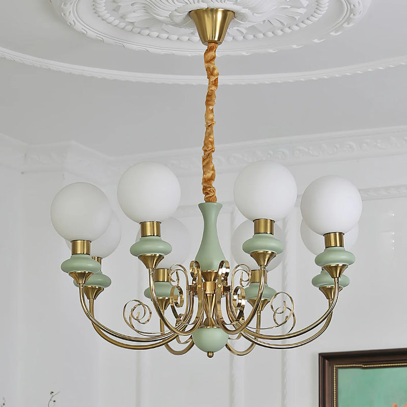 Evsolia Onyx Glas Premium Nordisch Art Kronleuchter-Letslighting