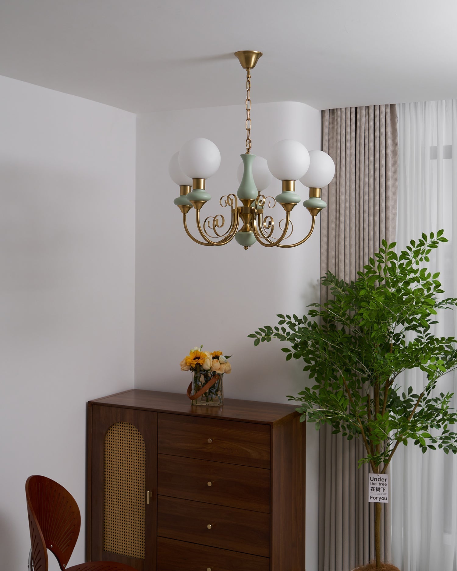 Evsolia Onyx Glas Premium Nordisch Art Kronleuchter-Letslighting