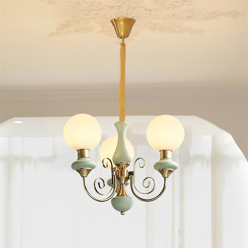 Evsolia Onyx Glas Premium Nordisch Art Kronleuchter-Letslighting