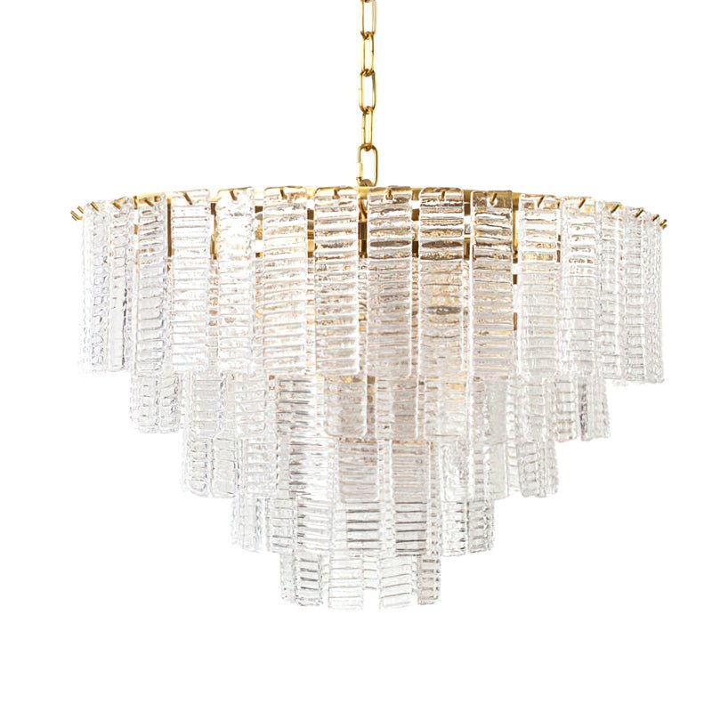 Aurora Chandelier Pink Murano Glass Layered Vintage Luxury - Neutralighting