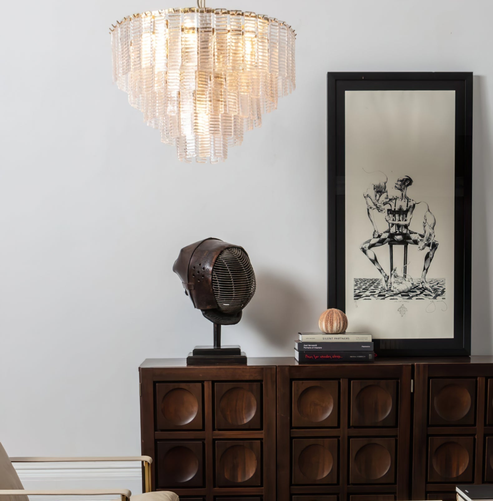 Aurora Chandelier Pink Murano Glass Layered Vintage Luxury - Neutralighting