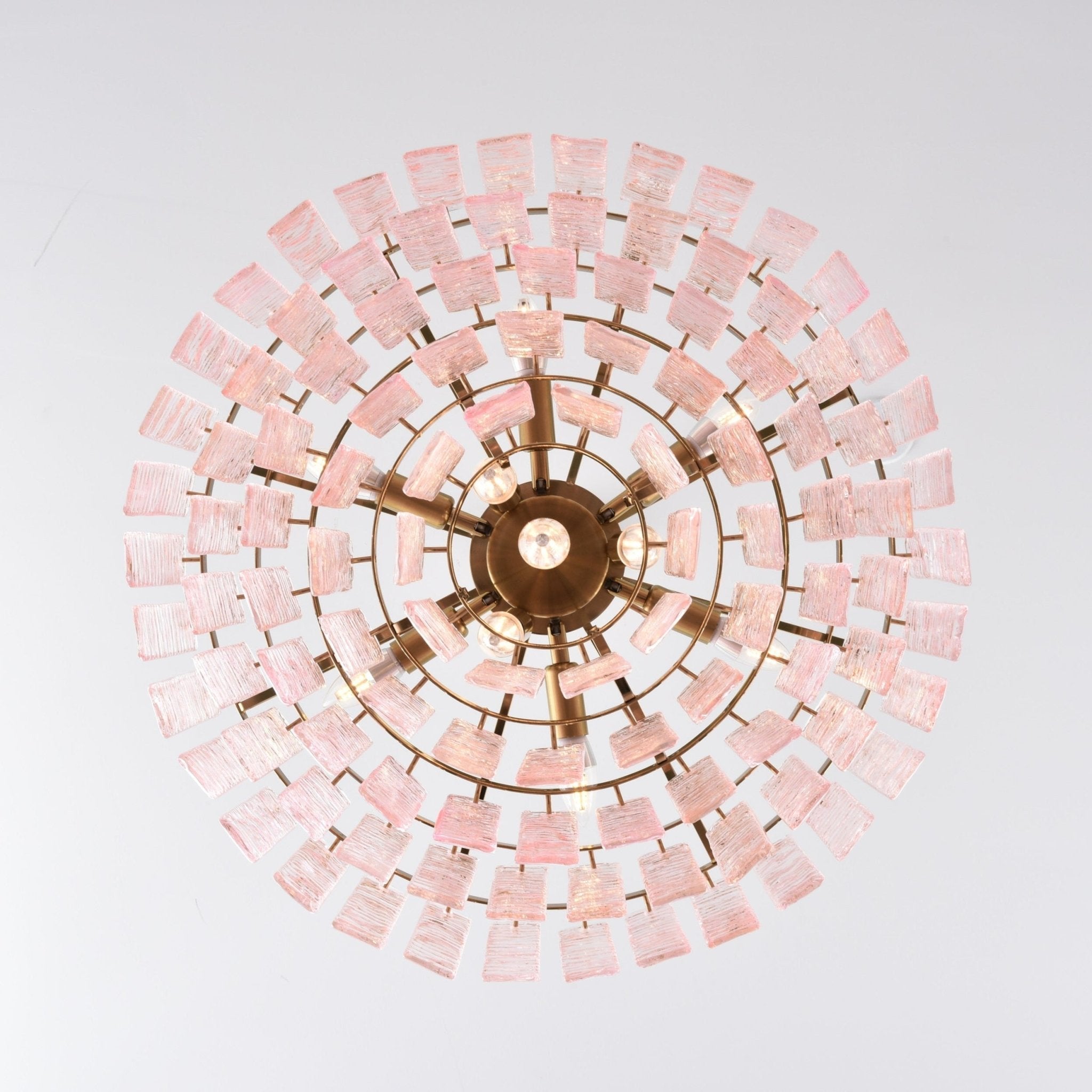 Aurora Chandelier Pink Murano Glass Layered Vintage Luxury - Neutralighting