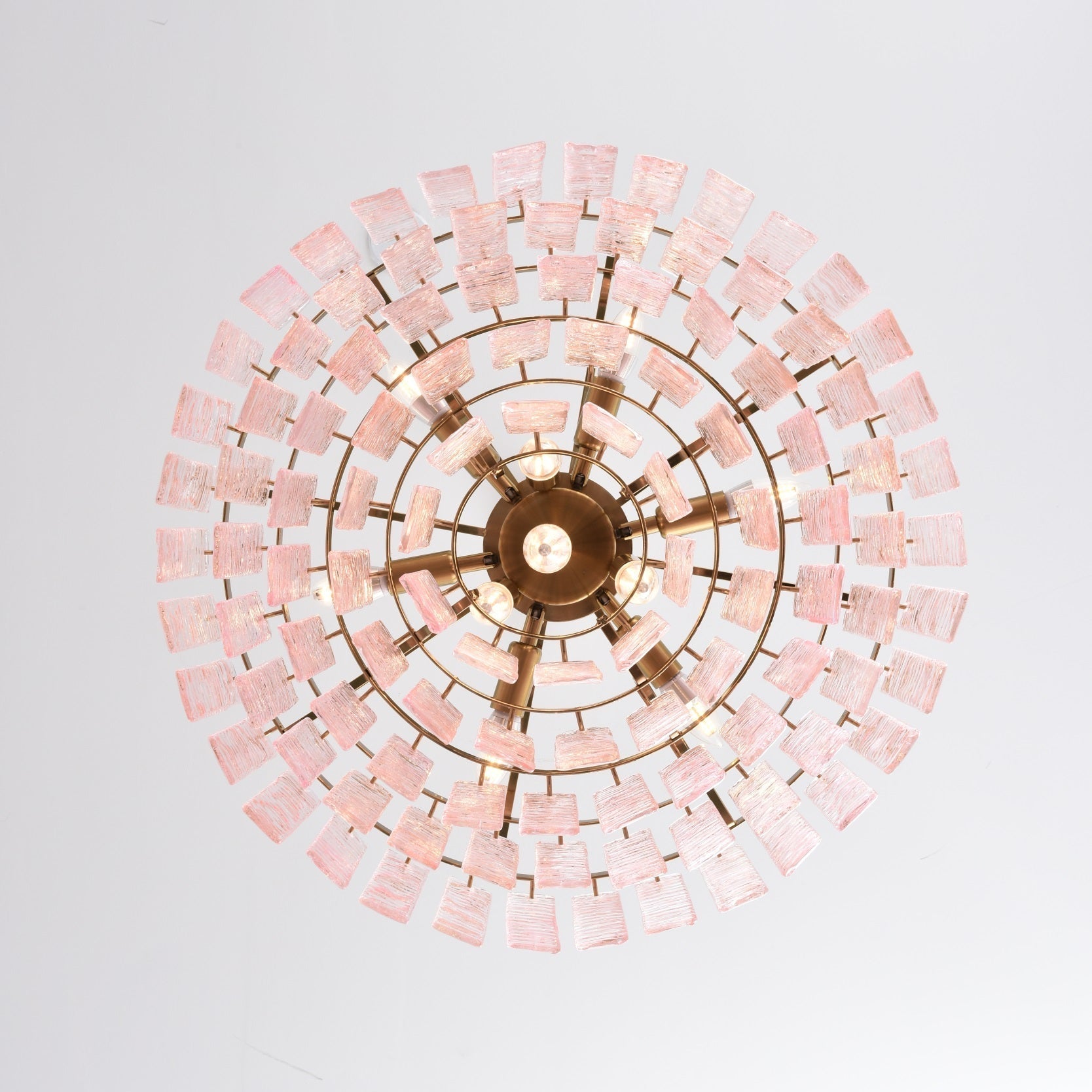 Aurora Chandelier Pink Murano Glass Layered Vintage Luxury - Neutralighting