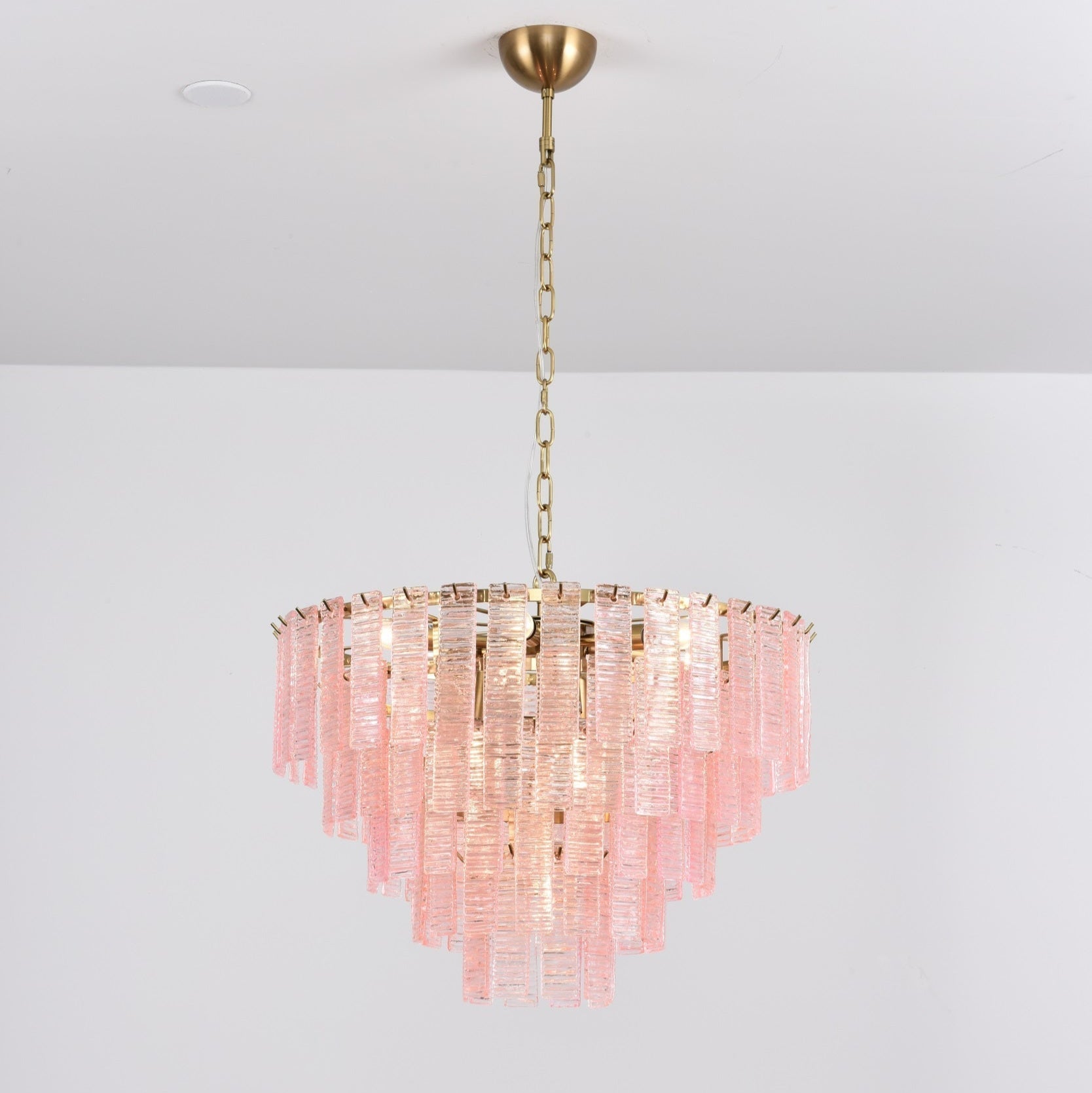 Aurora Chandelier Pink Murano Glass Layered Vintage Luxury - Neutralighting