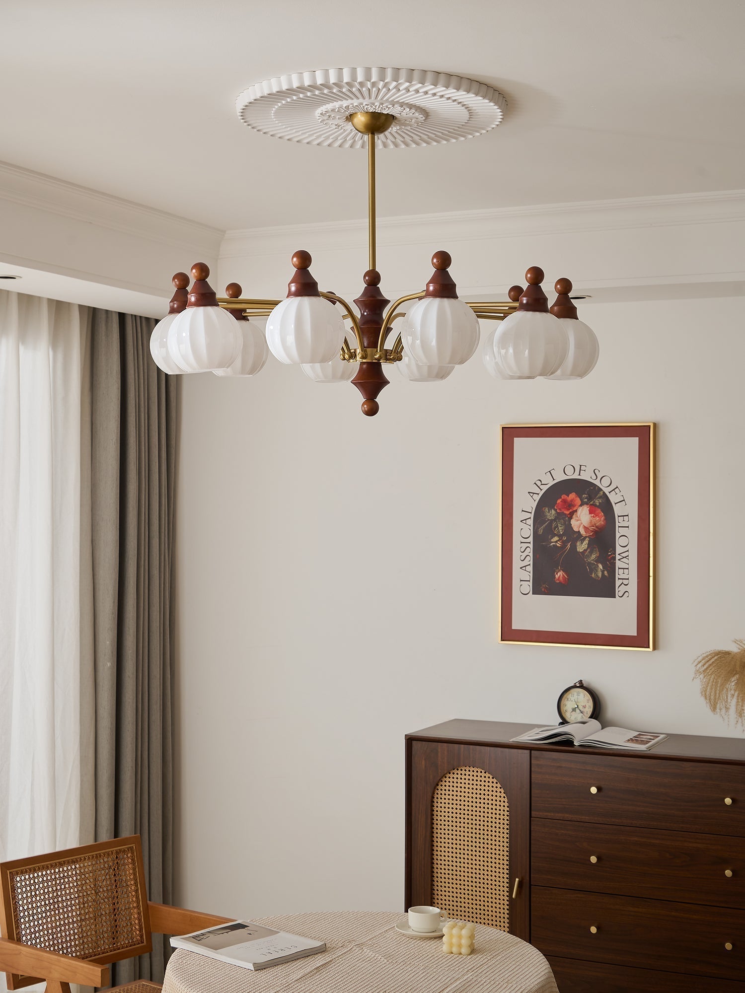 Lustra Chandelier Blossom with Glass Shades-Letslighting