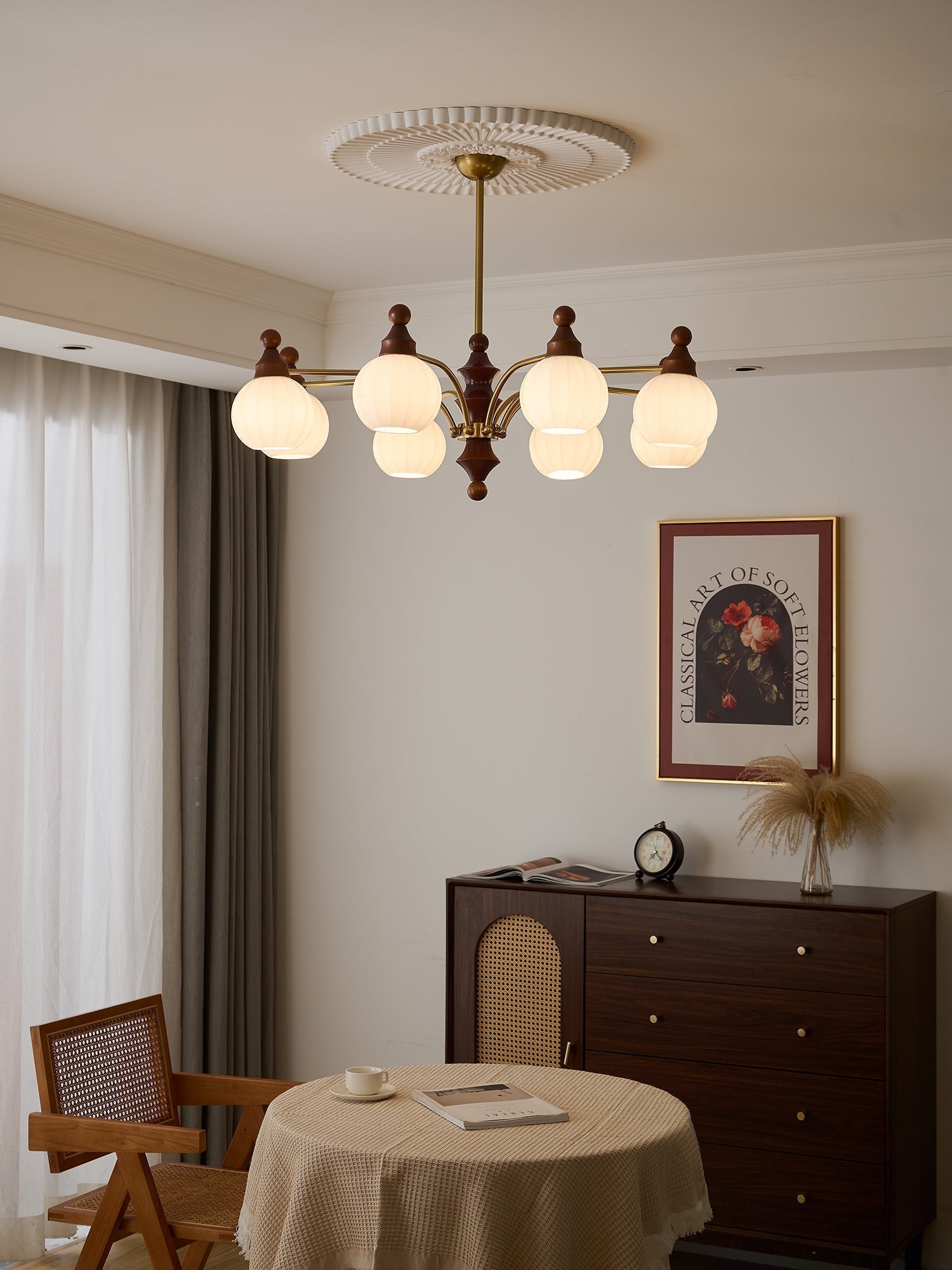 Lustra Chandelier Blossom with Glass Shades-Letslighting
