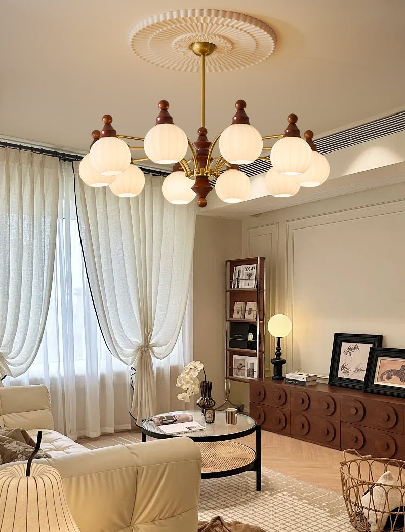 Lustra Chandelier Blossom with Glass Shades-Letslighting