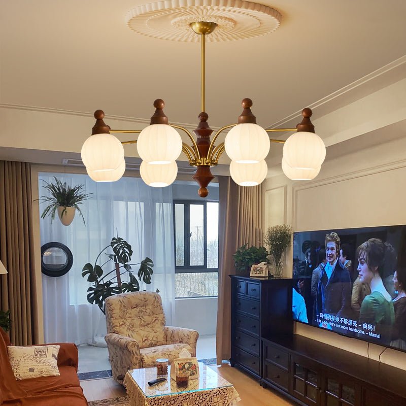 Lustra Chandelier Blossom with Glass Shades-Letslighting