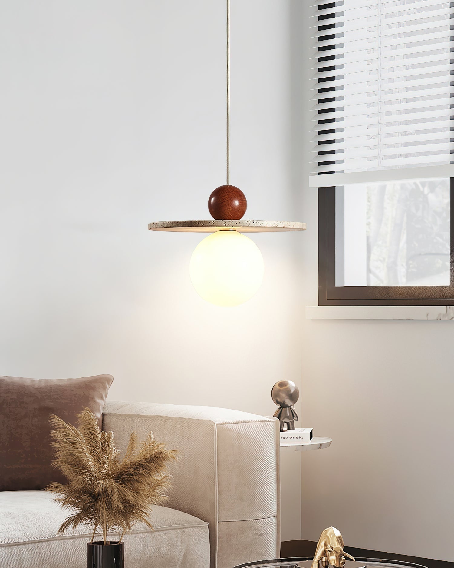 Marcio Pendant Light Travertine - Letslighting
