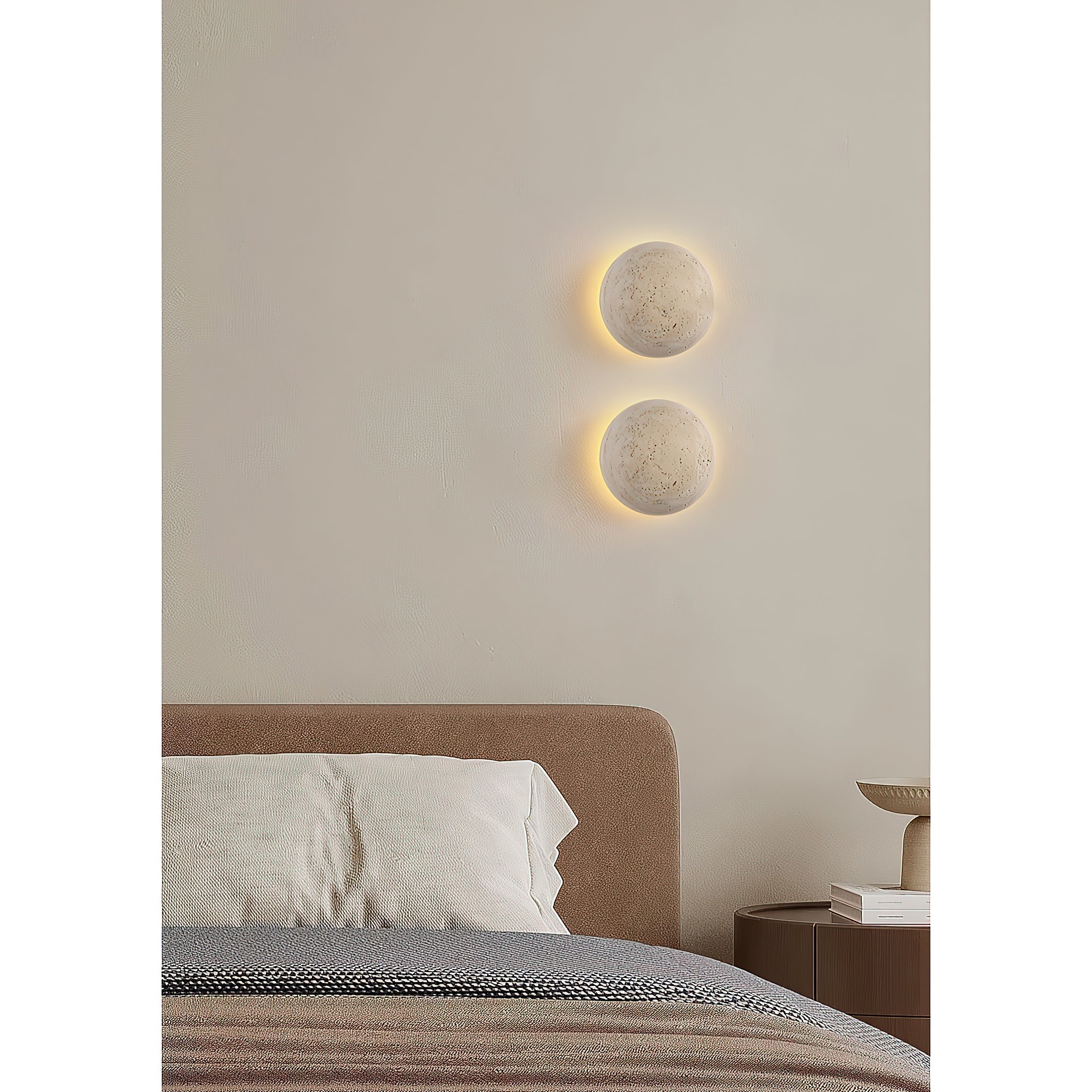 Cinorisra Modern Minimalist Stone Travertine Wall Lamp - Letslighting