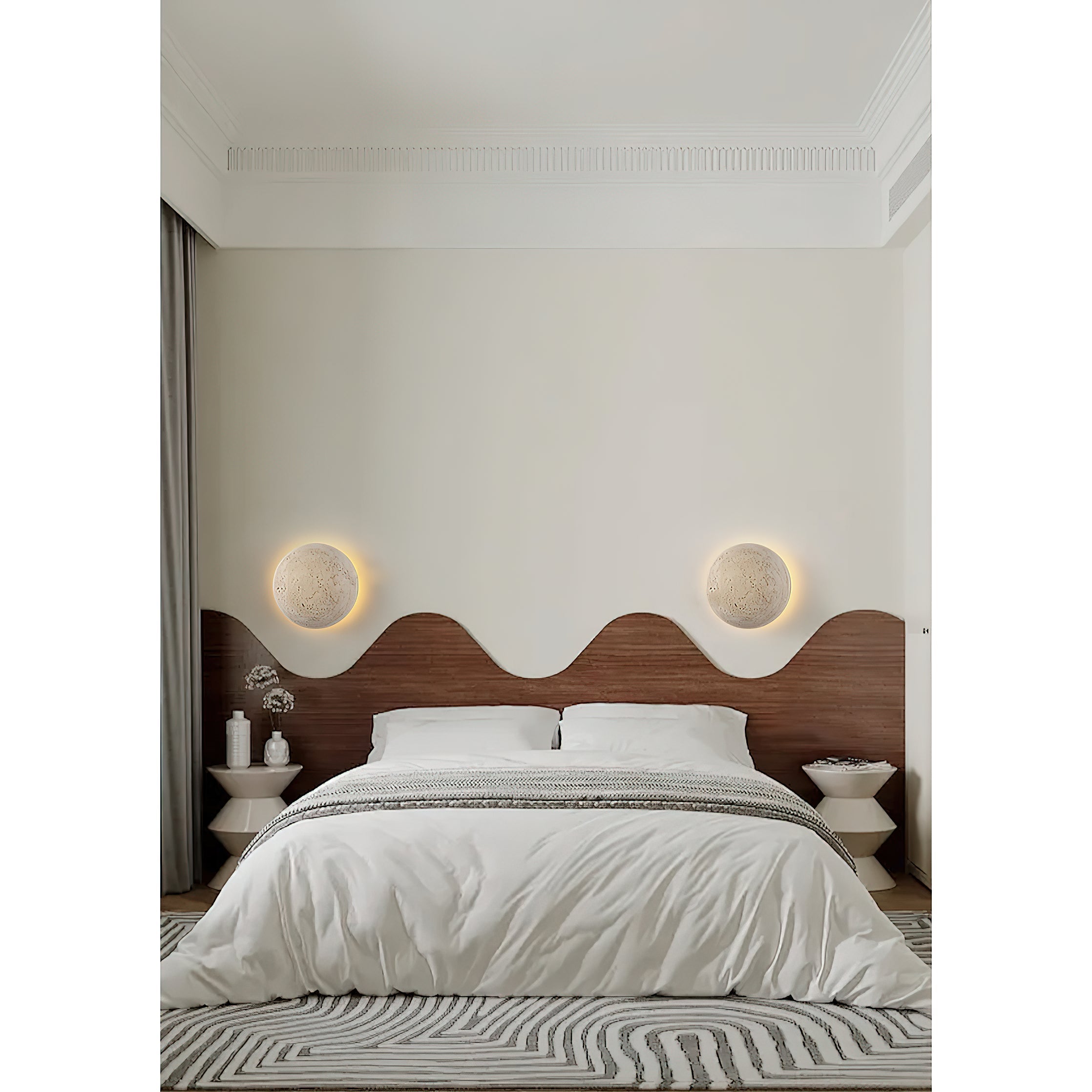 Cinorisra Modern Minimalist Stone Travertine Wall Lamp - Letslighting