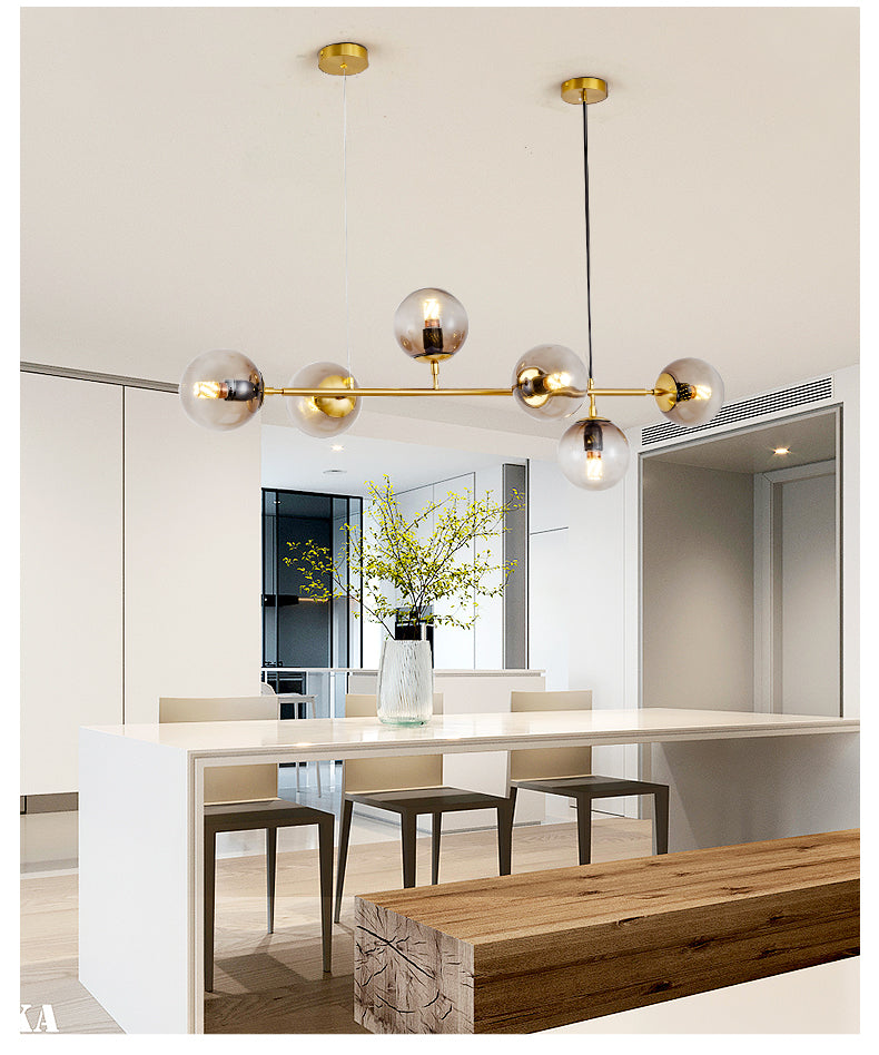 Lustra Pendelleuchte Orb Messing Glas-Letslighting