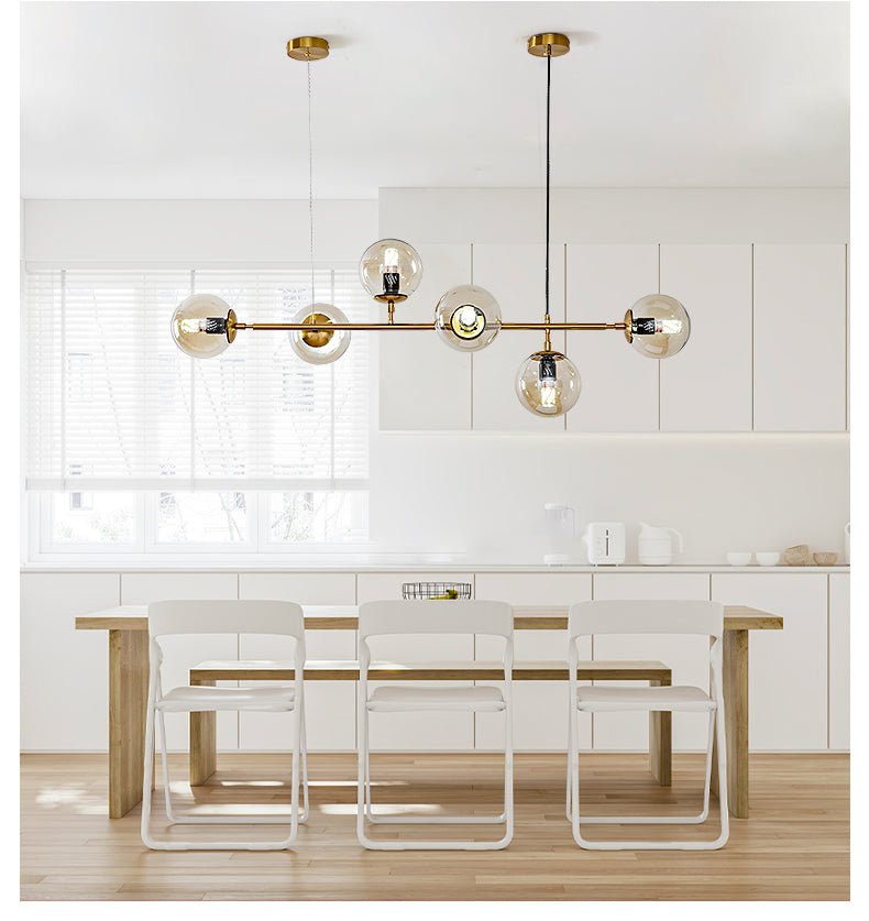 Lustra Pendelleuchte Orb Messing Glas-Letslighting