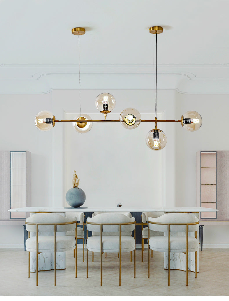 Lustra Pendelleuchte Orb Messing Glas-Letslighting