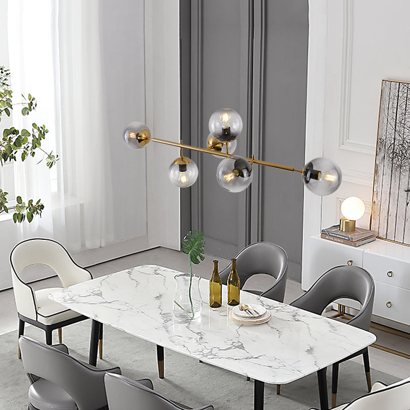 Lustra Pendelleuchte Orb Messing Glas-Letslighting