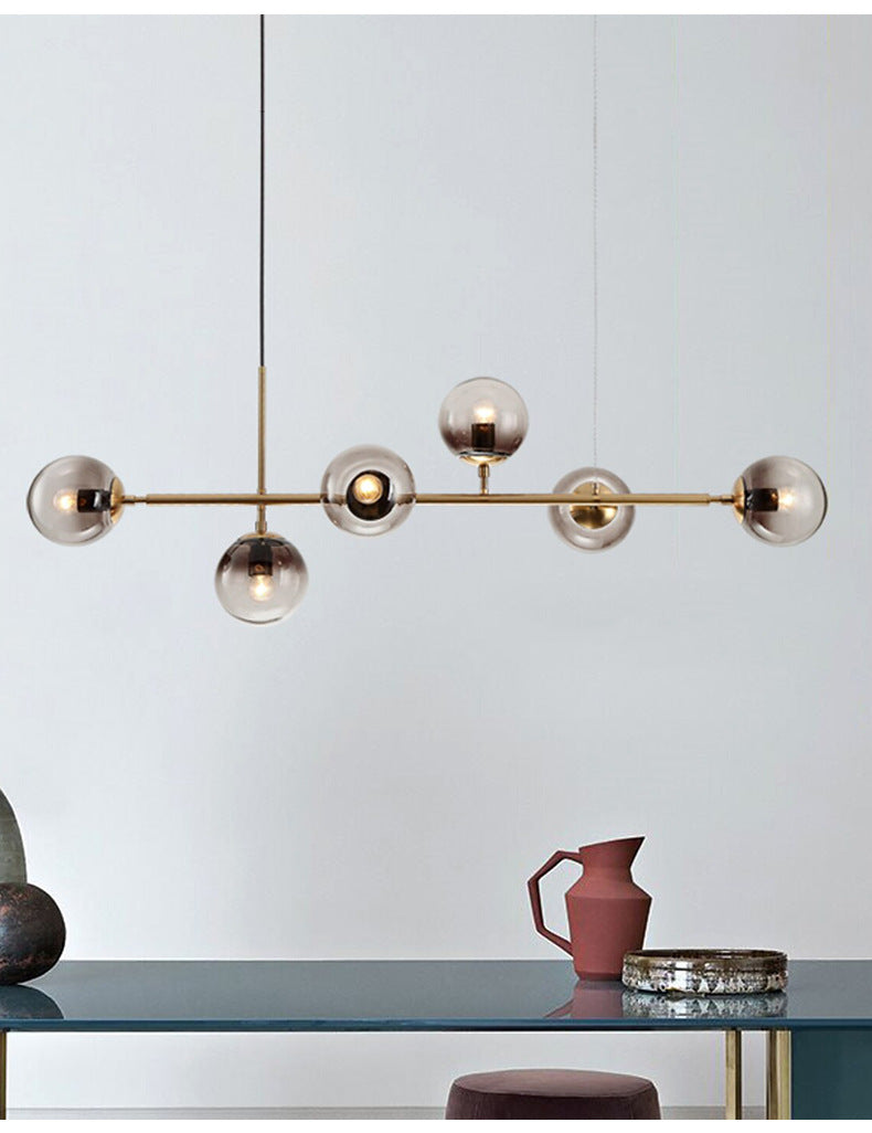 Lustra Pendelleuchte Orb Messing Glas-Letslighting