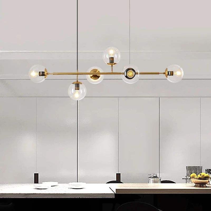 Lustra Pendelleuchte Orb Messing Glas-Letslighting