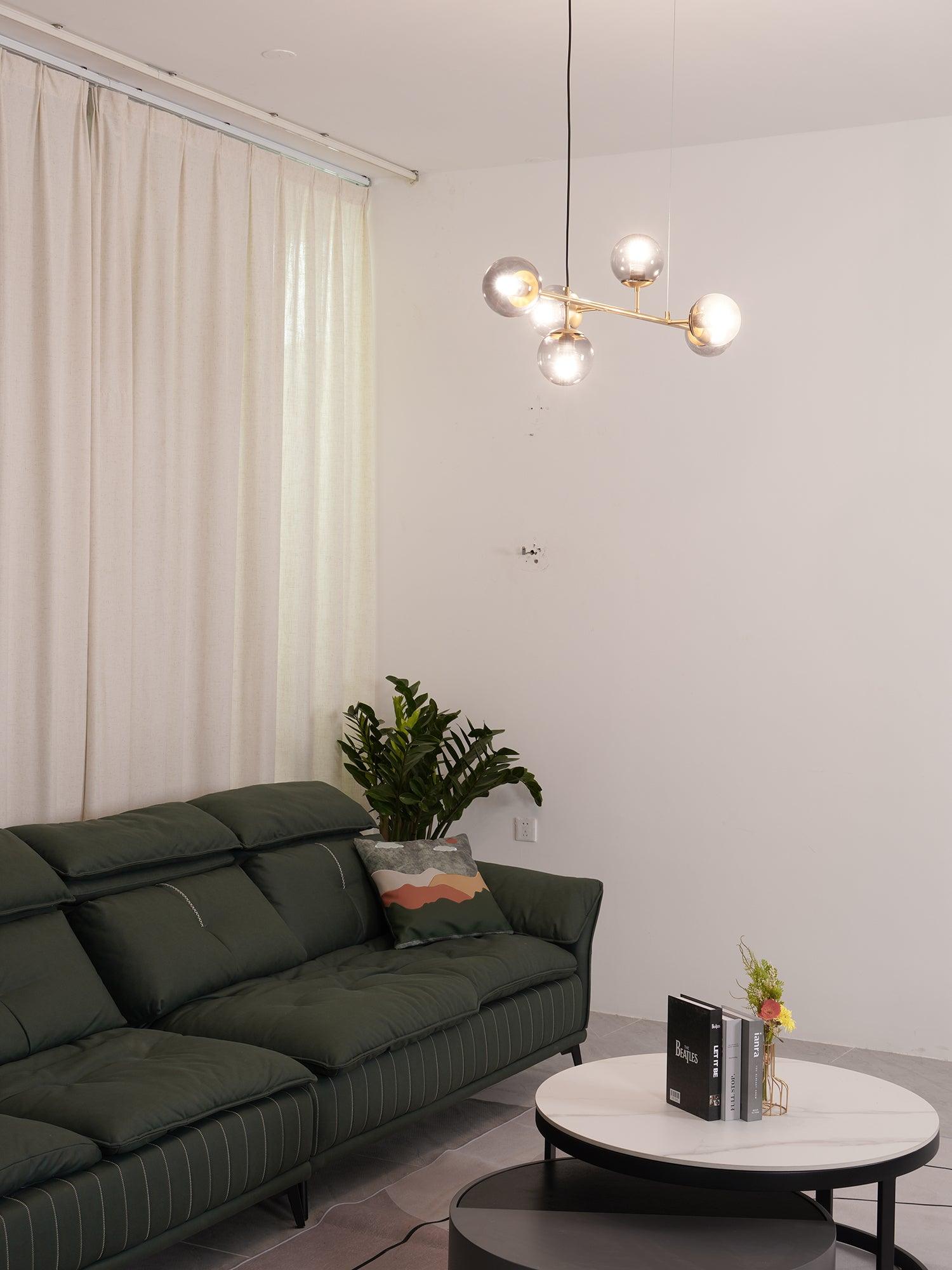 Lustra Pendelleuchte Orb Messing Glas-Letslighting