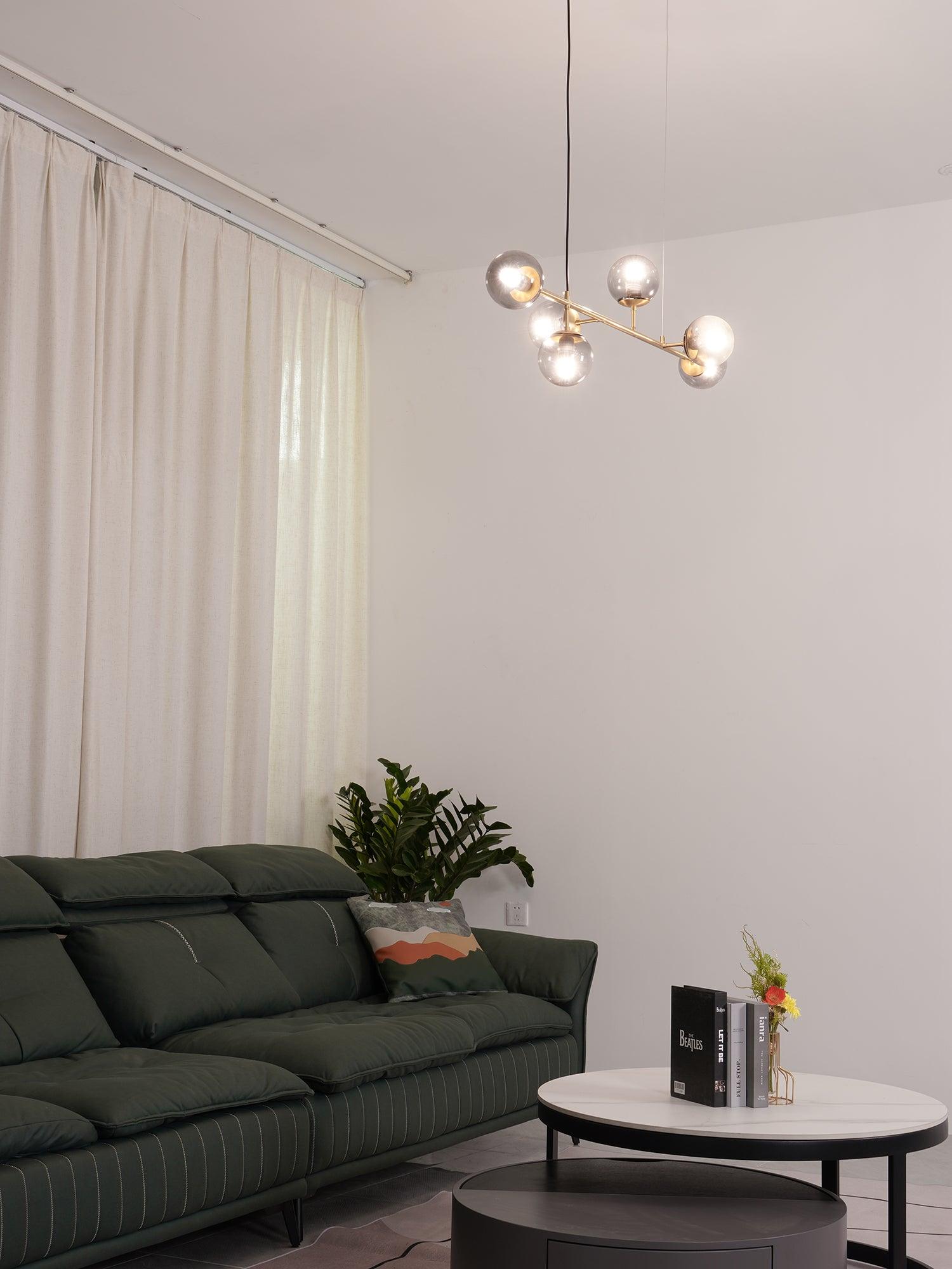 Lustra Pendelleuchte Orb Messing Glas-Letslighting