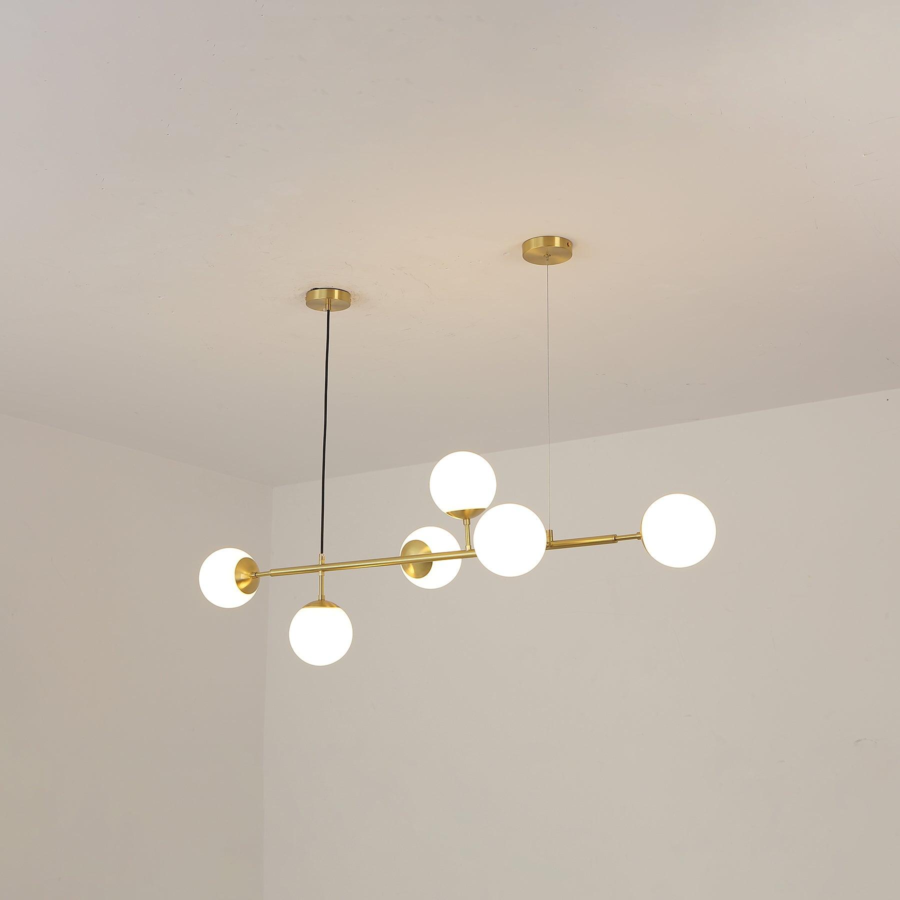 Lustra Pendelleuchte Orb Messing Glas-Letslighting