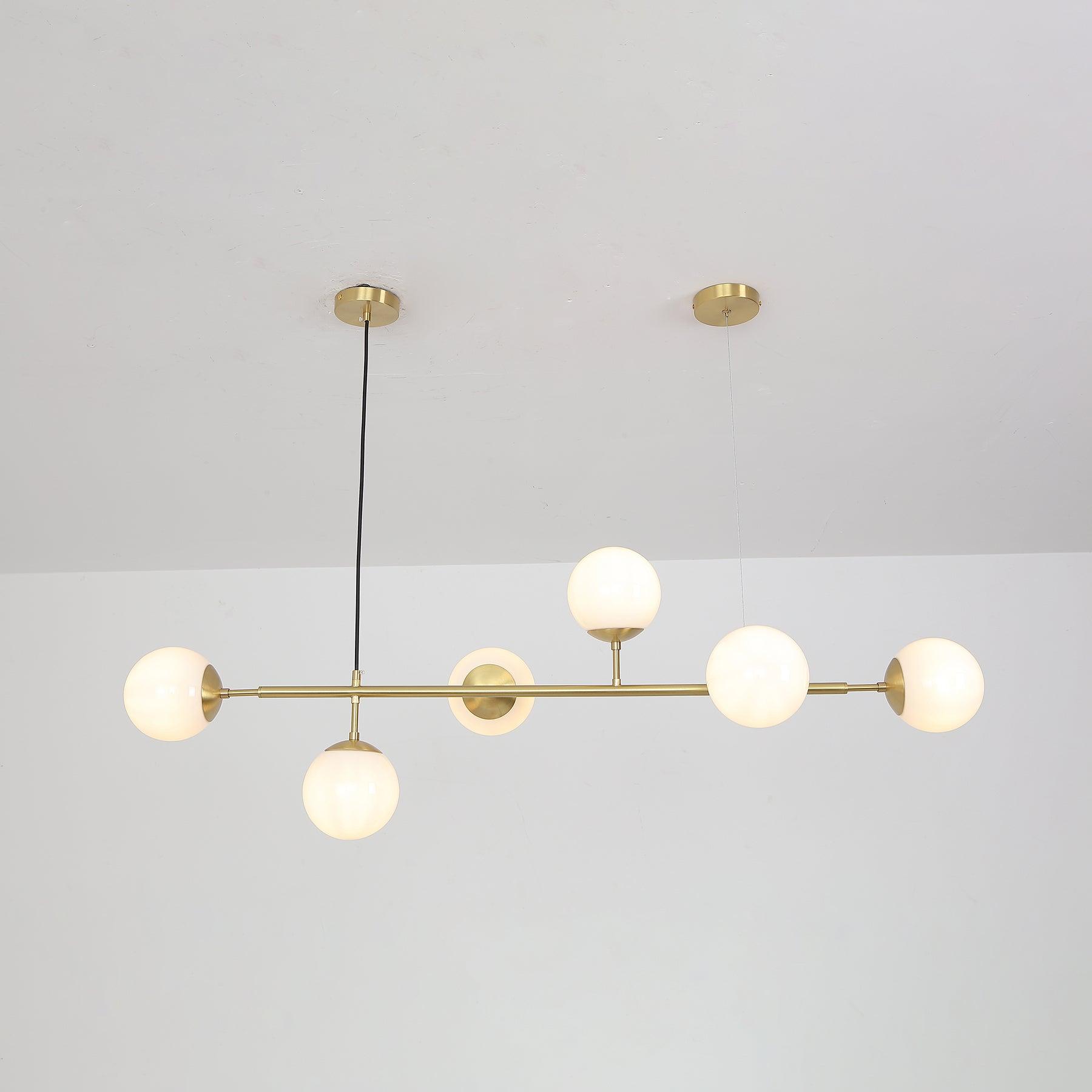 Lustra Pendelleuchte Orb Messing Glas-Letslighting