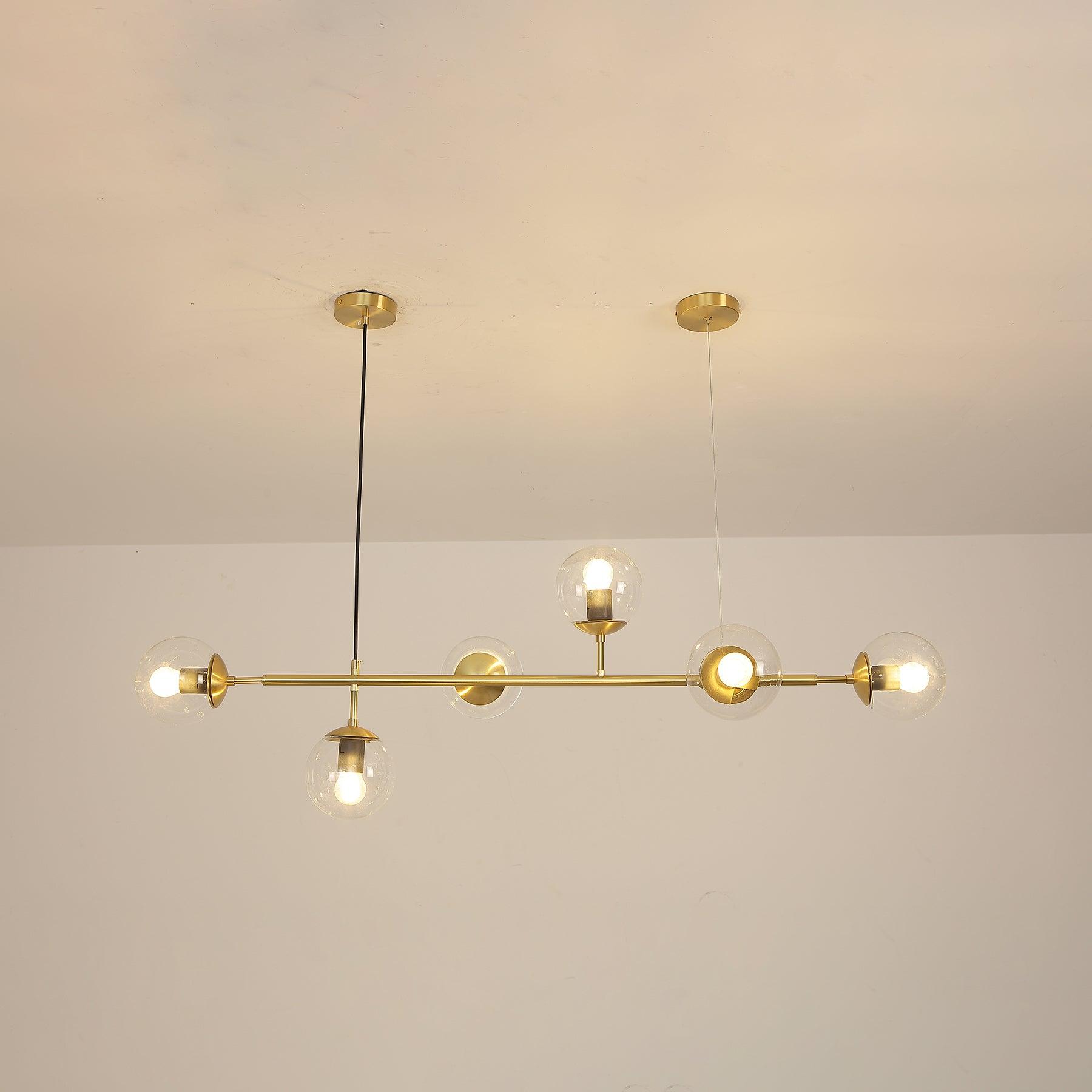 Lustra Pendelleuchte Orb Messing Glas-Letslighting