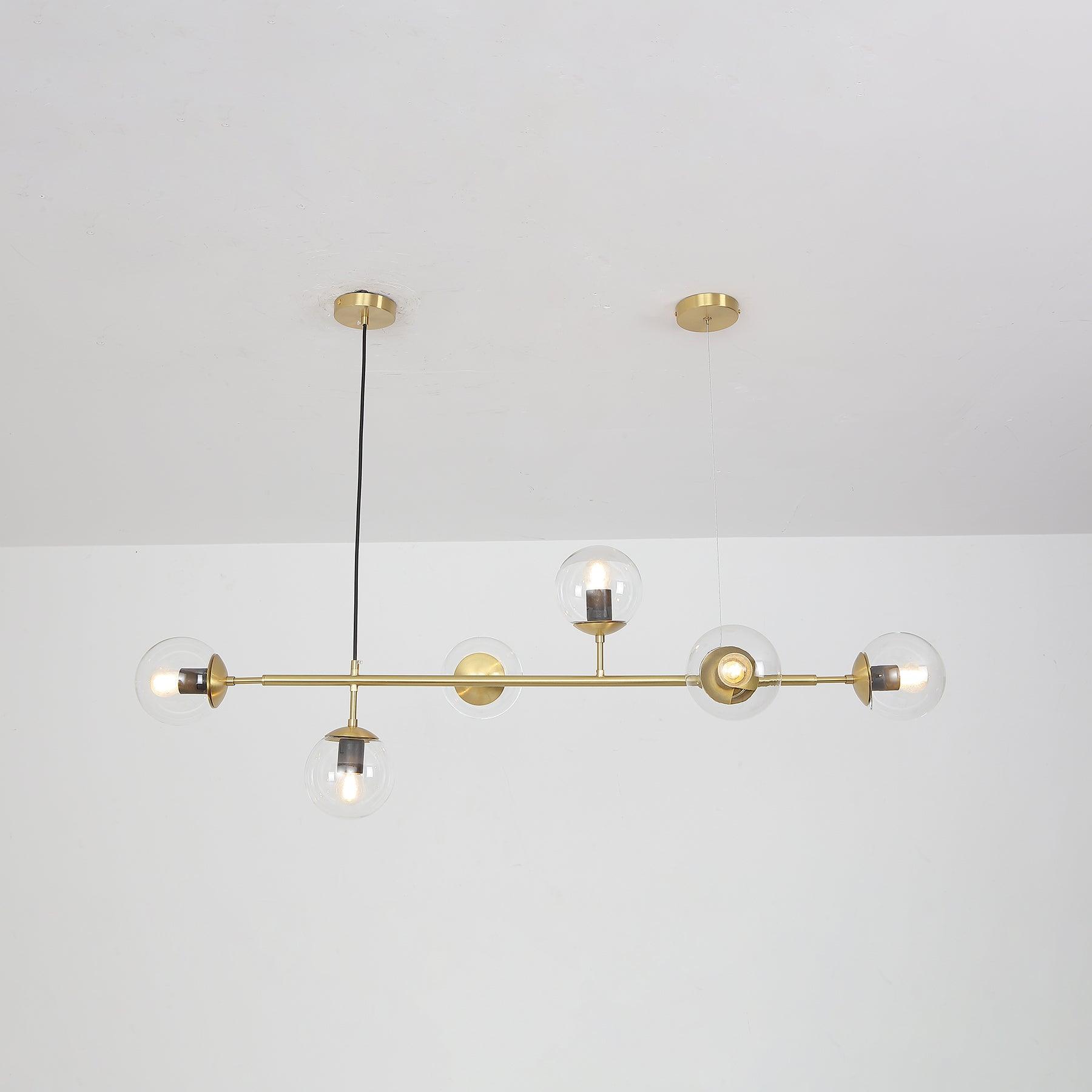 Lustra Pendelleuchte Orb Messing Glas-Letslighting