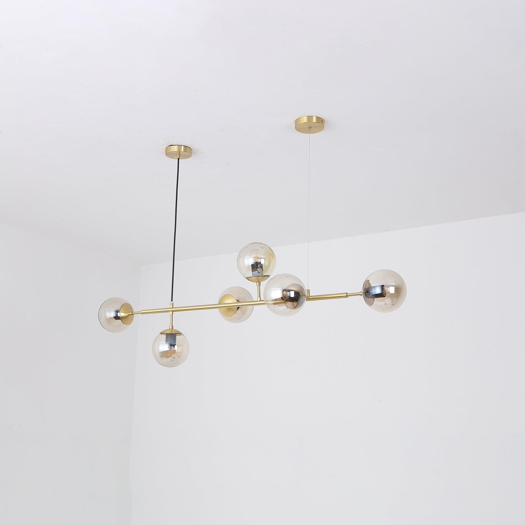 Lustra Pendelleuchte Orb Messing Glas-Letslighting