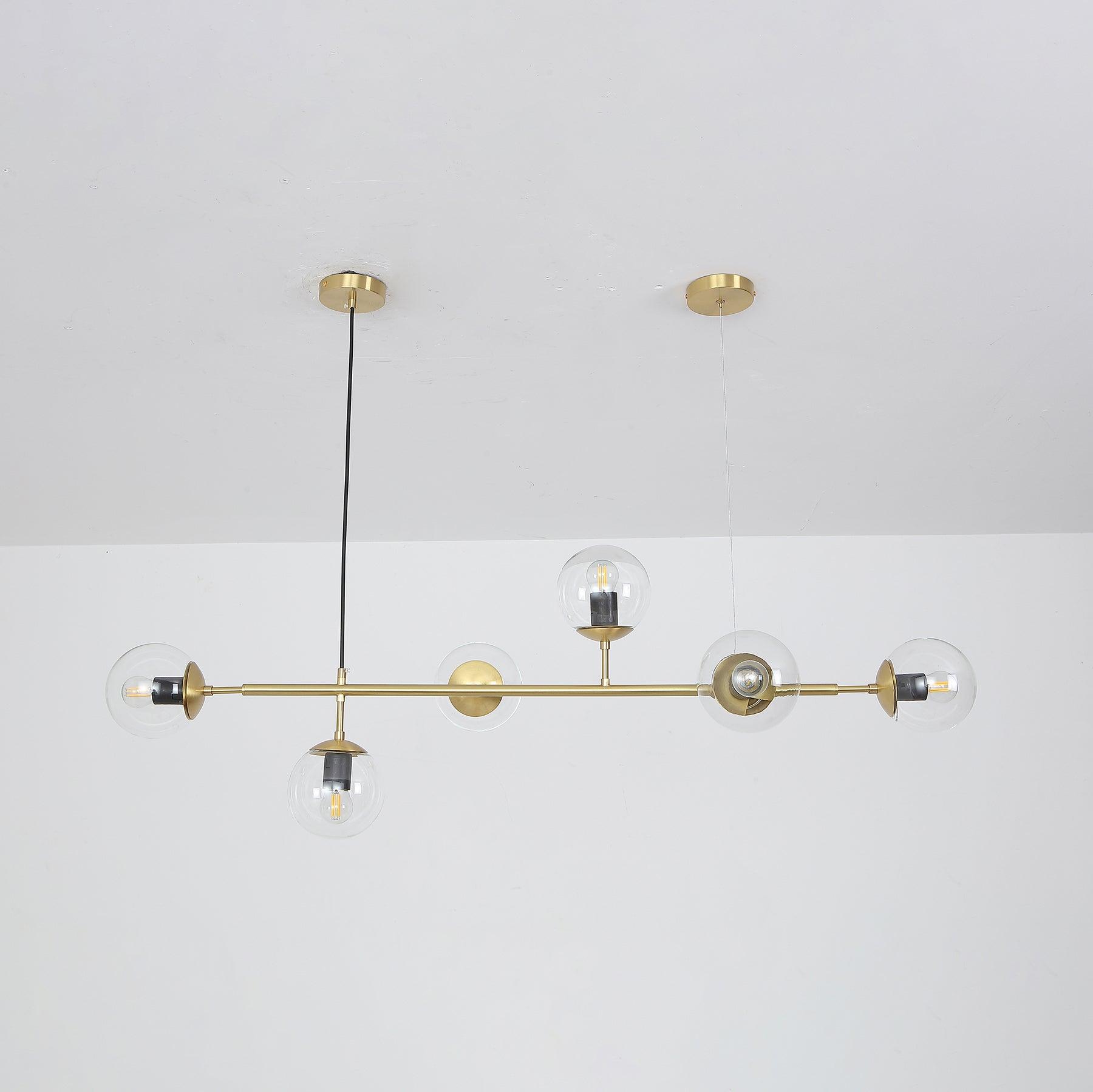Lustra Pendelleuchte Orb Messing Glas-Letslighting