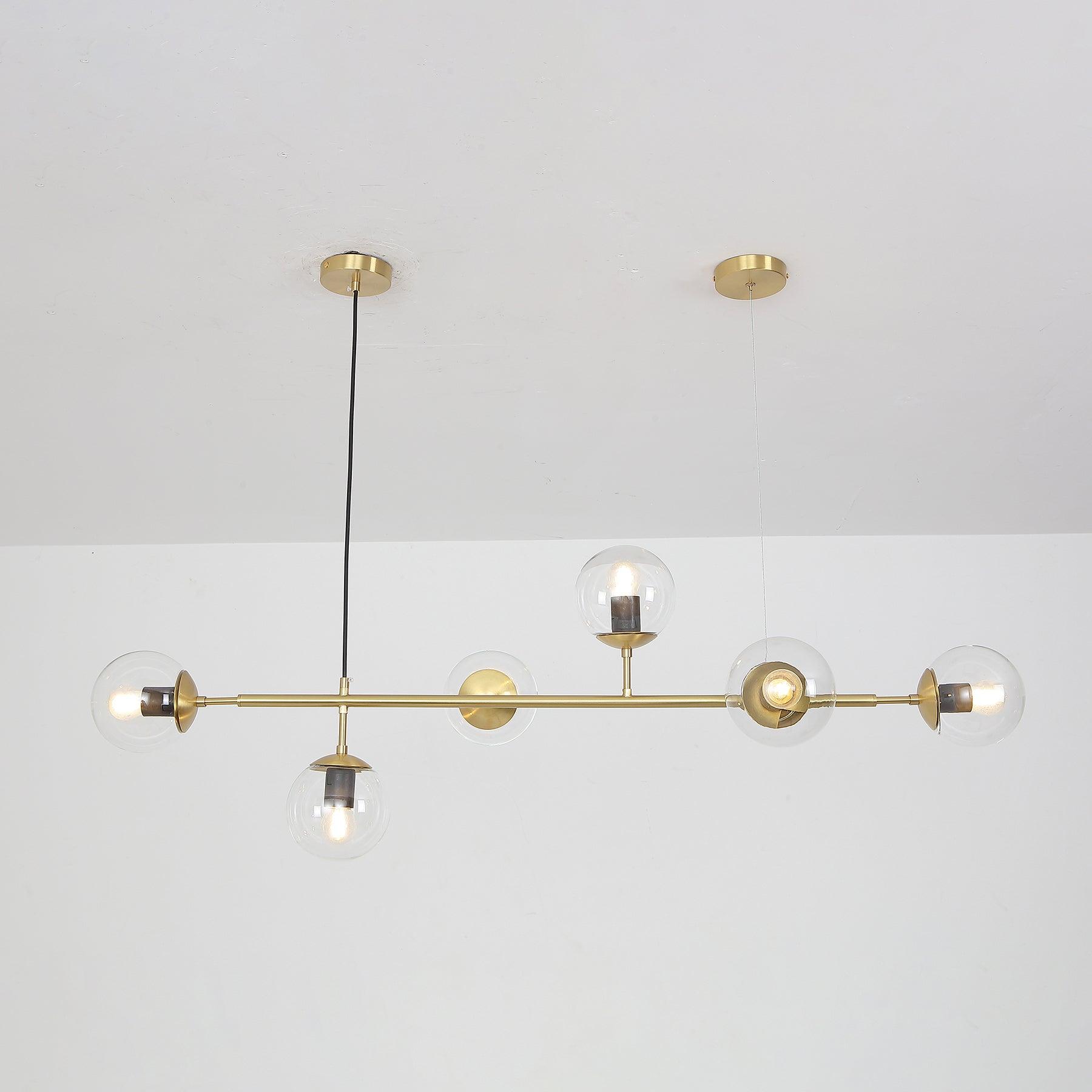 Lustra Pendelleuchte Orb Messing Glas-Letslighting