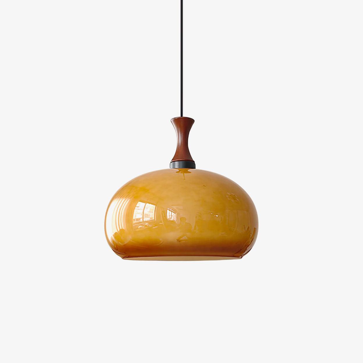 Orbique Moderne minimalistische Holz-Glas-Anhängerlampe-Letslighting