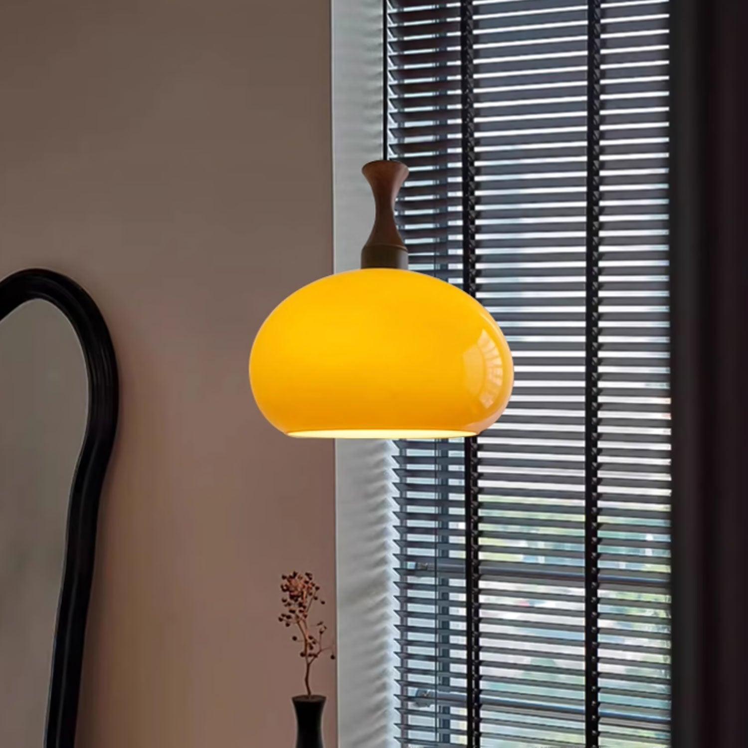 Orbique Moderne minimalistische Holz-Glas-Anhängerlampe-Letslighting