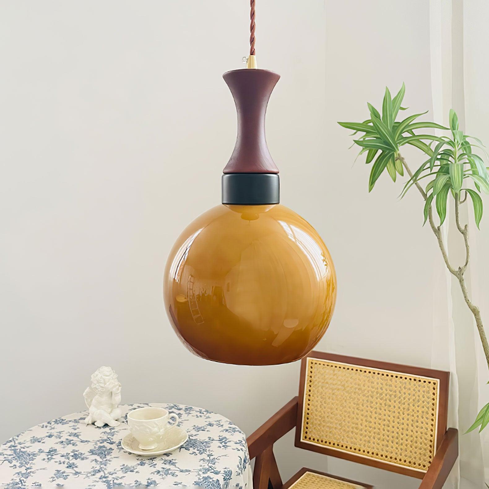 Orbique Moderne minimalistische Holz-Glas-Anhängerlampe-Letslighting