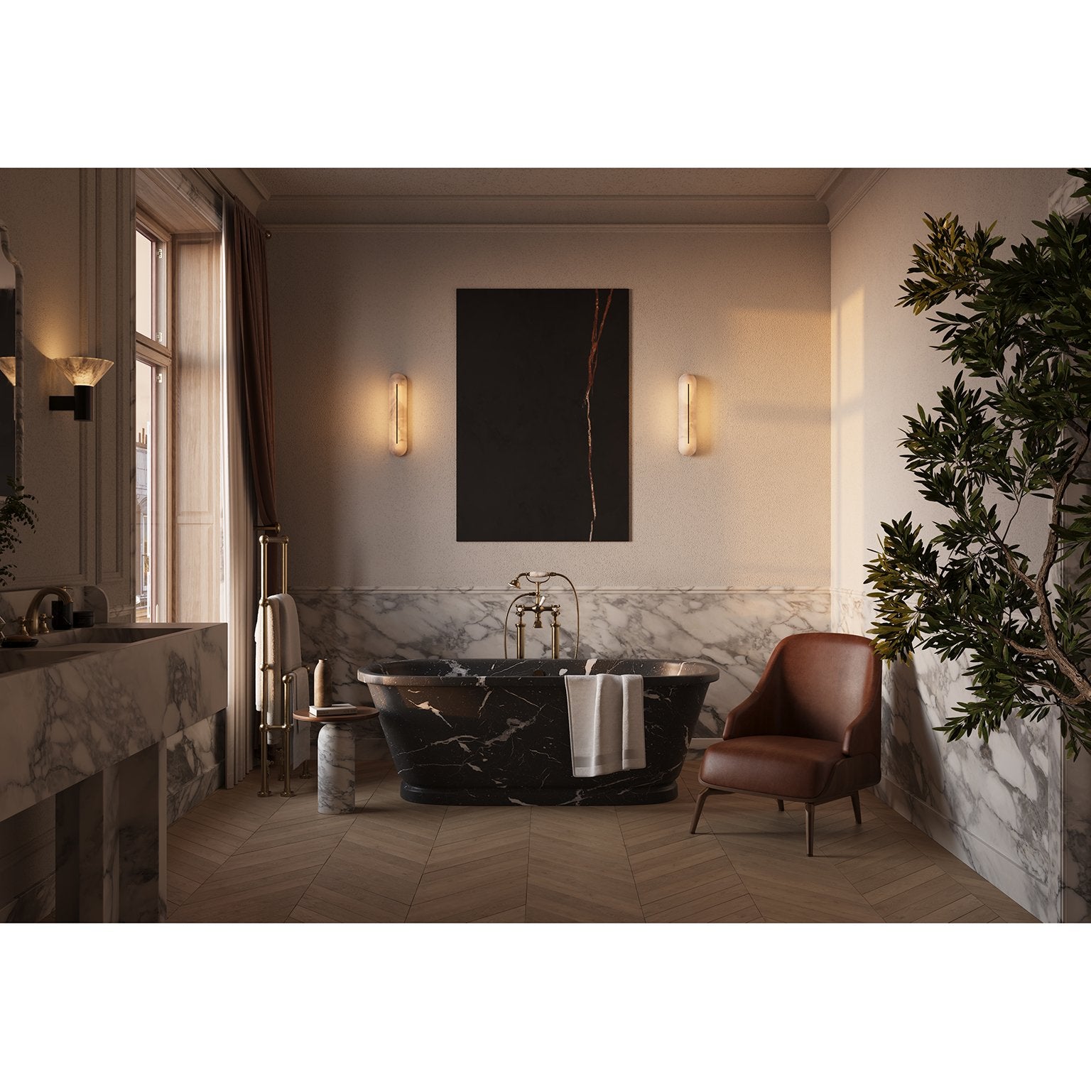 Armaryra Oblong Alabaster Wall Light - Neutralighting