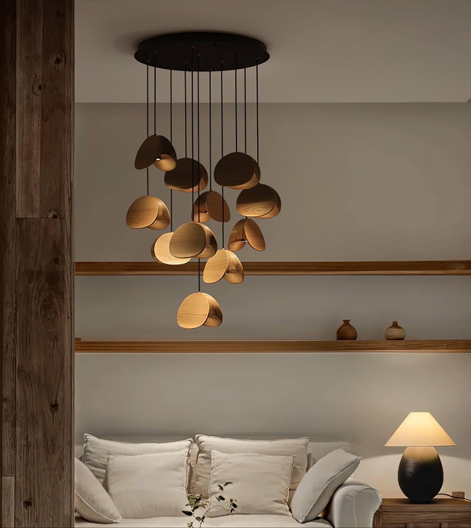 Tavro Minimalistische Pendelleuchte aus Holz-Letslighting