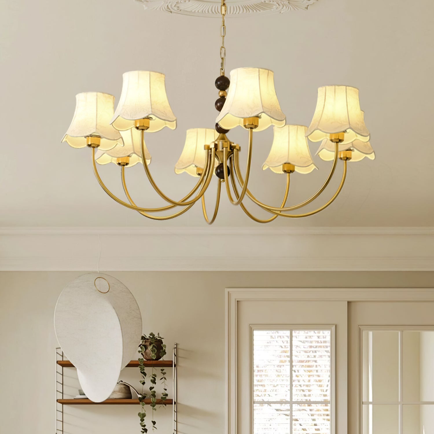 Orchid Kronleuchter Stoff Golden-Letslighting
